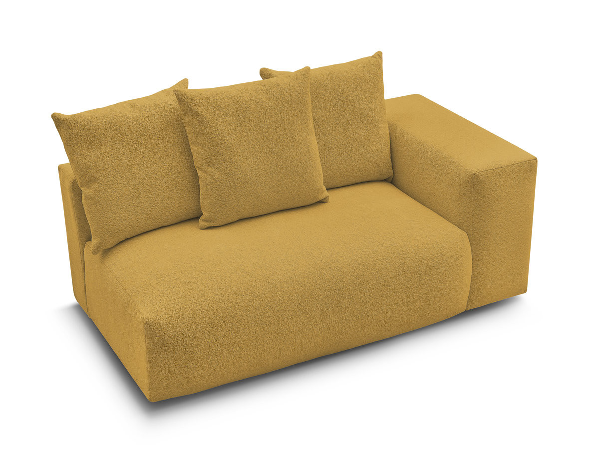 Bobochic Voltaire Sofamodul 2-Sitzer 178 × 100 cm Melange-Stoff Gelb Ecke rechts