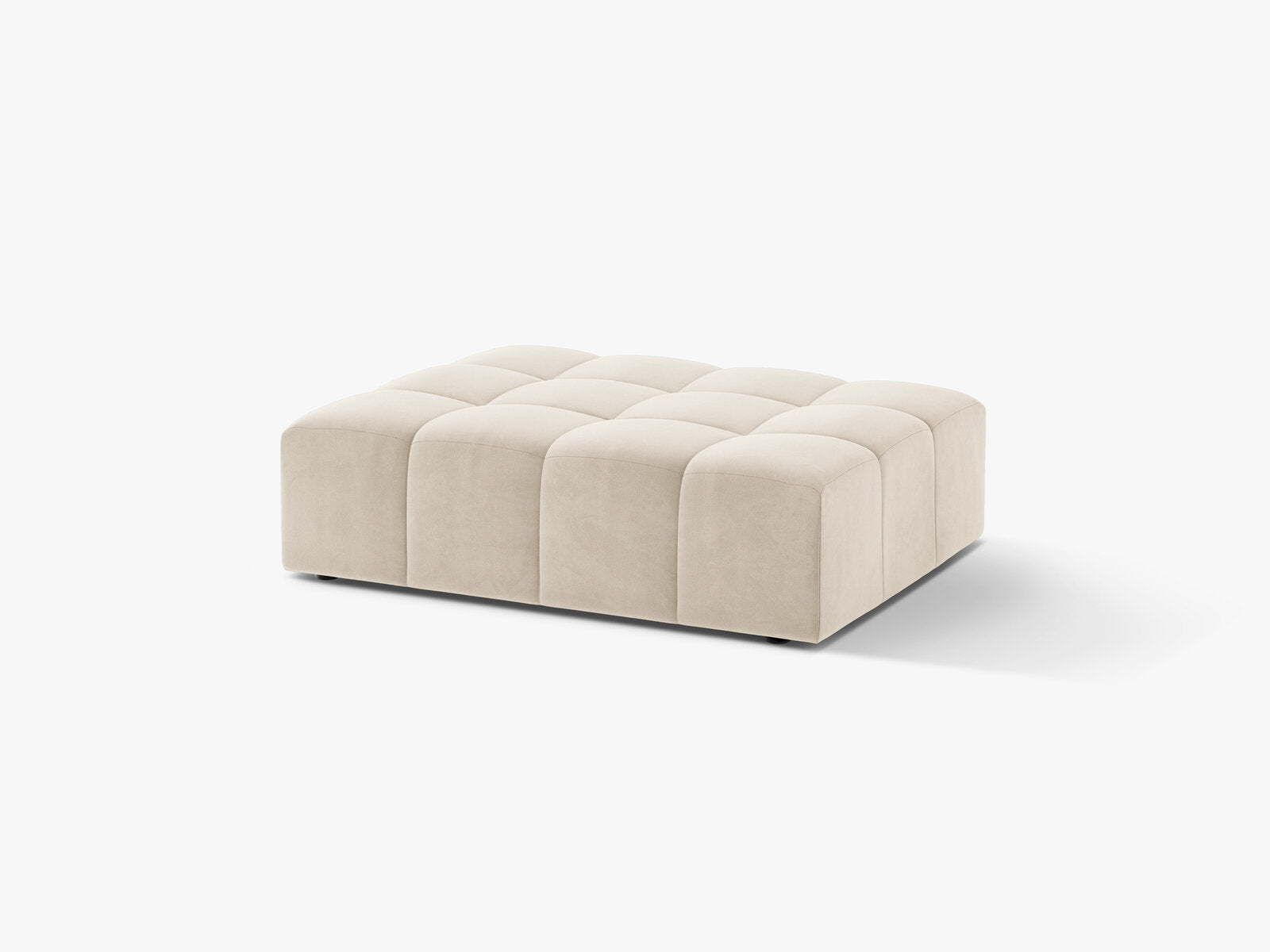 Micadoni Hocker Jennifer 1-Sitzer Samt Bluvel Helles Beige