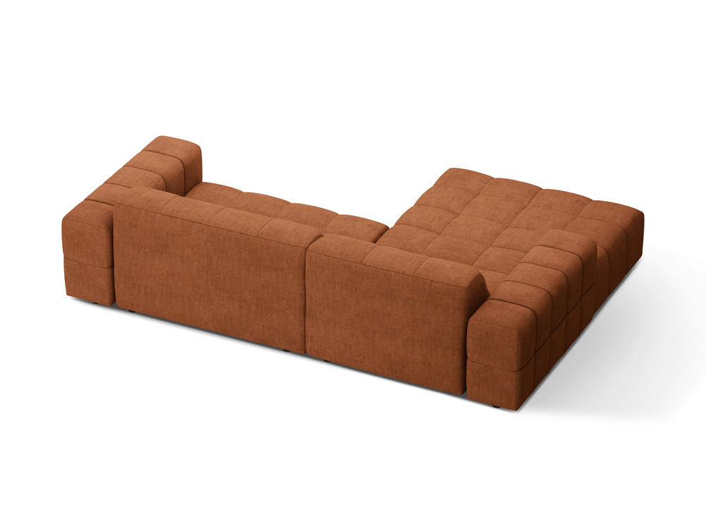 Cosmopolitan Design Ecksofa Chicago 3-Sitzer Chenille Eden Ziegel Links