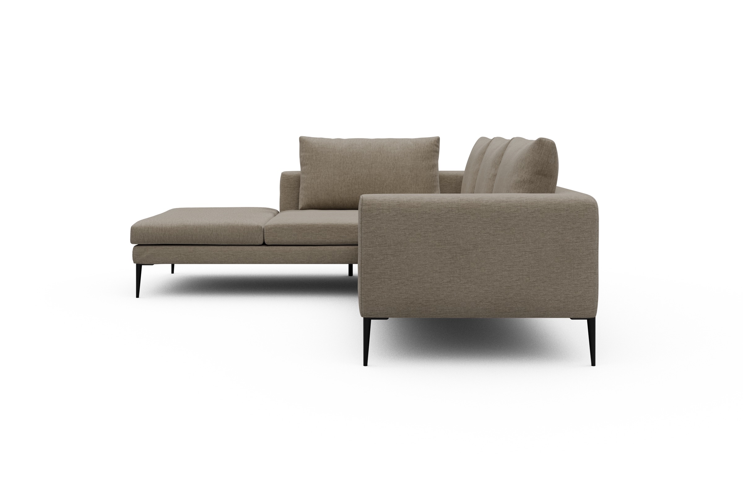 Ecksofa Paul Relax-Ecke links mit 2-Sitzer Smooth-Beige