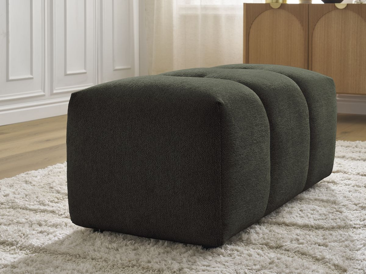 Bobochic Roxelane Pouf Melange-Stoff Grün