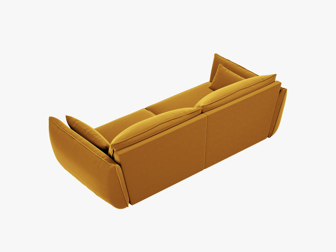 Micadoni Sofa Kaelle 3-Sitzer Samt Bluvel Gelb