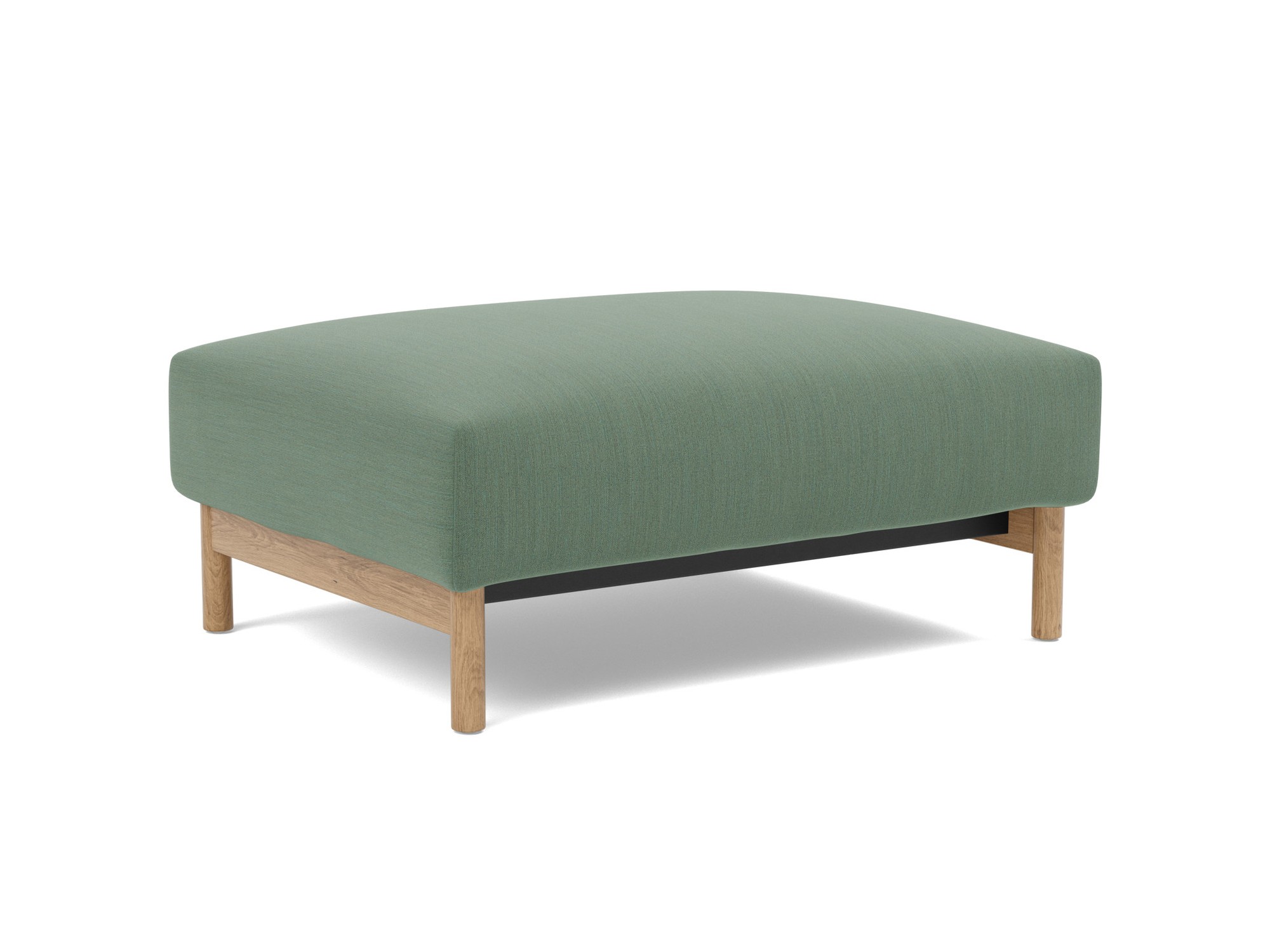 Hocker Malloy Flachgewebe Elegance 518-Green Beine Eiche