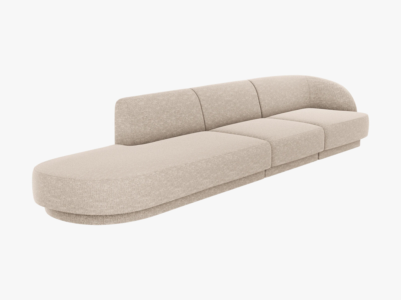 Micadoni Sofa Miley 4-Sitzer Links Chenille Haga Beige