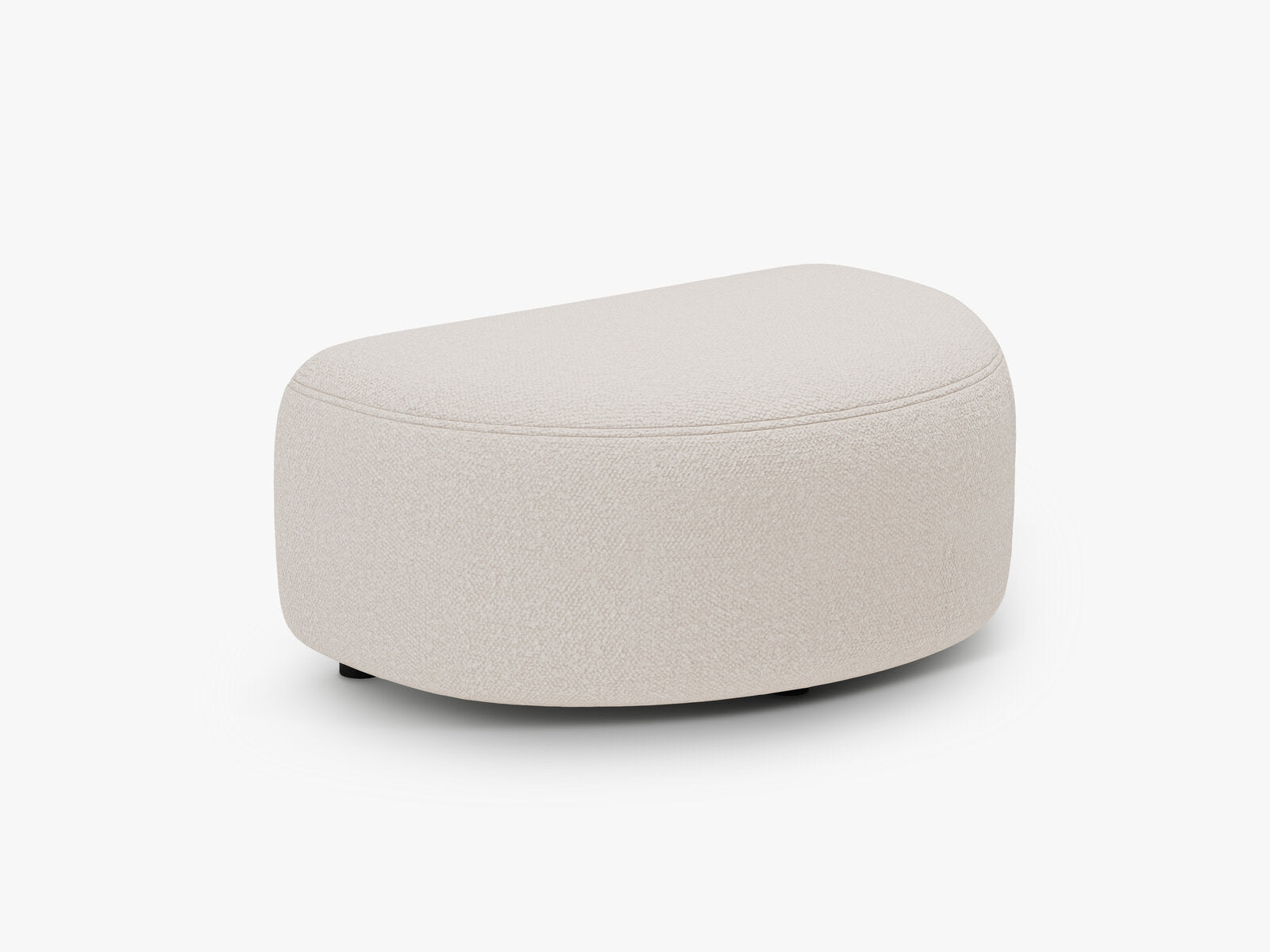 Micadoni Hocker Kate halbrund 1-Sitzer Boucle Beige