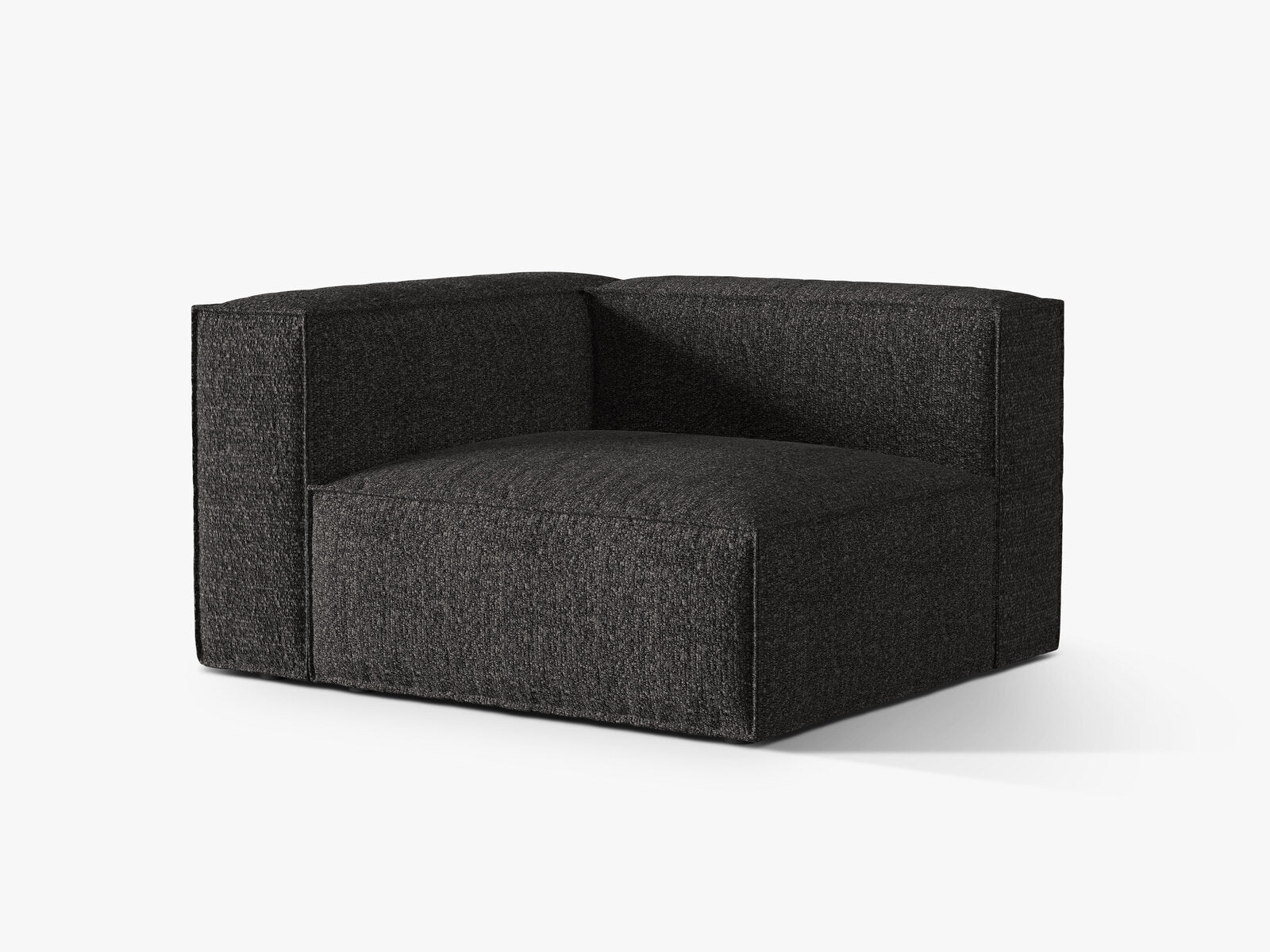 Micadoni Eckmodul Groß Nuria 1-Sitzer Links Boucle Anthrazit