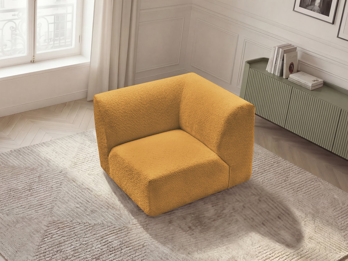 Bobochic Anda Sofa 1-Sitzer Chenille Gelb