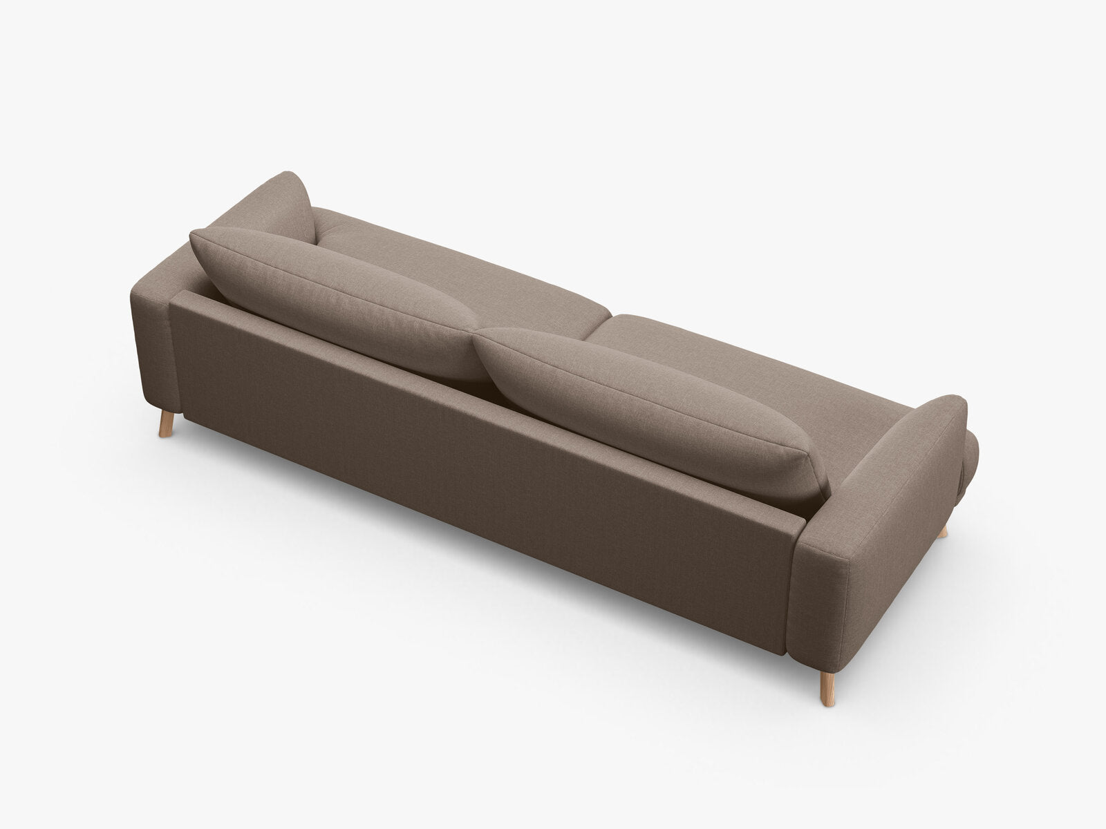 Micadoni Sofa Naomi 4-Sitzer Strukturierter Stoff Liberty Cappuccino
