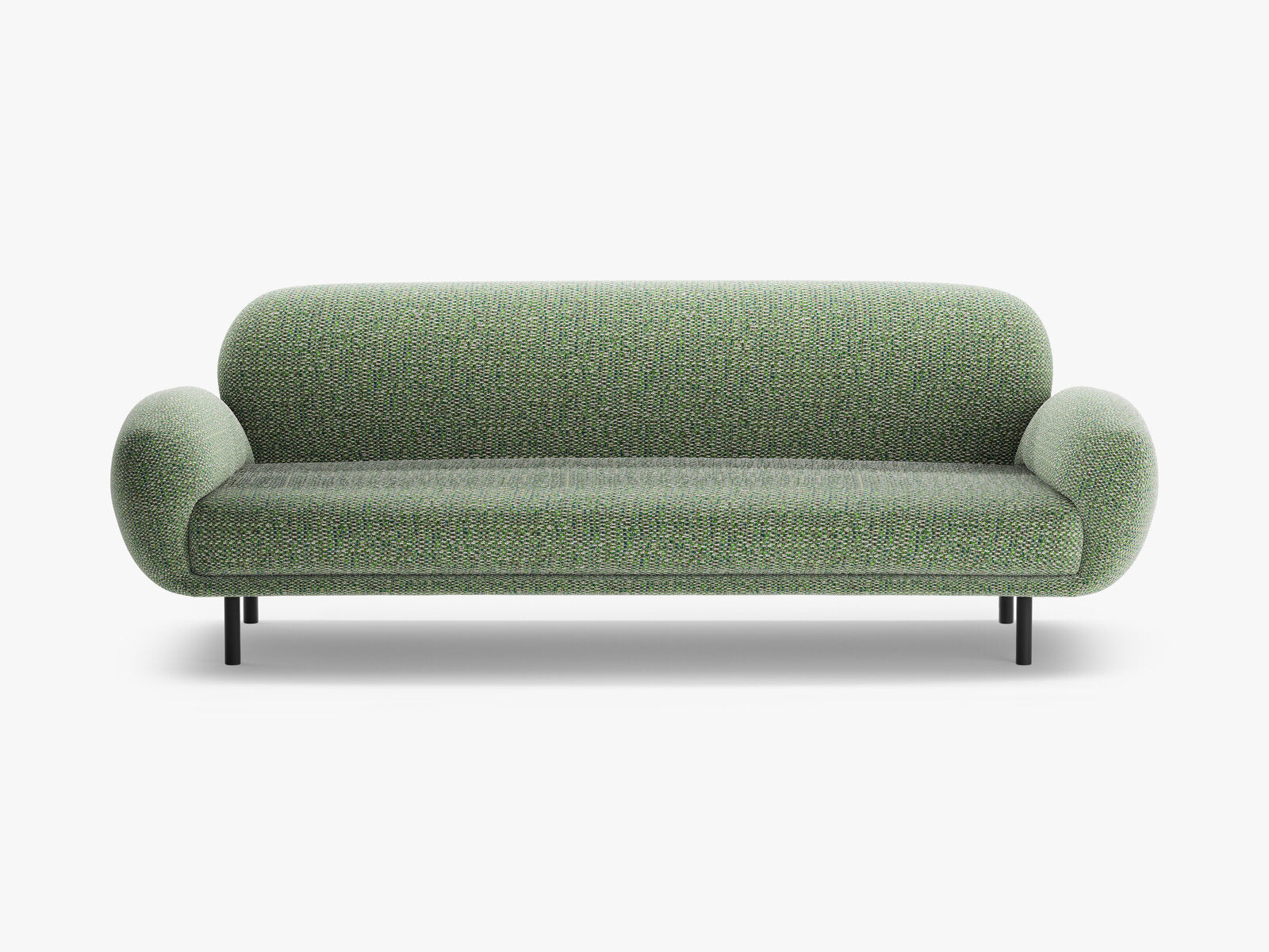 Micadoni Sofa Poppy 3-Sitzer Chenille Silencio Grün