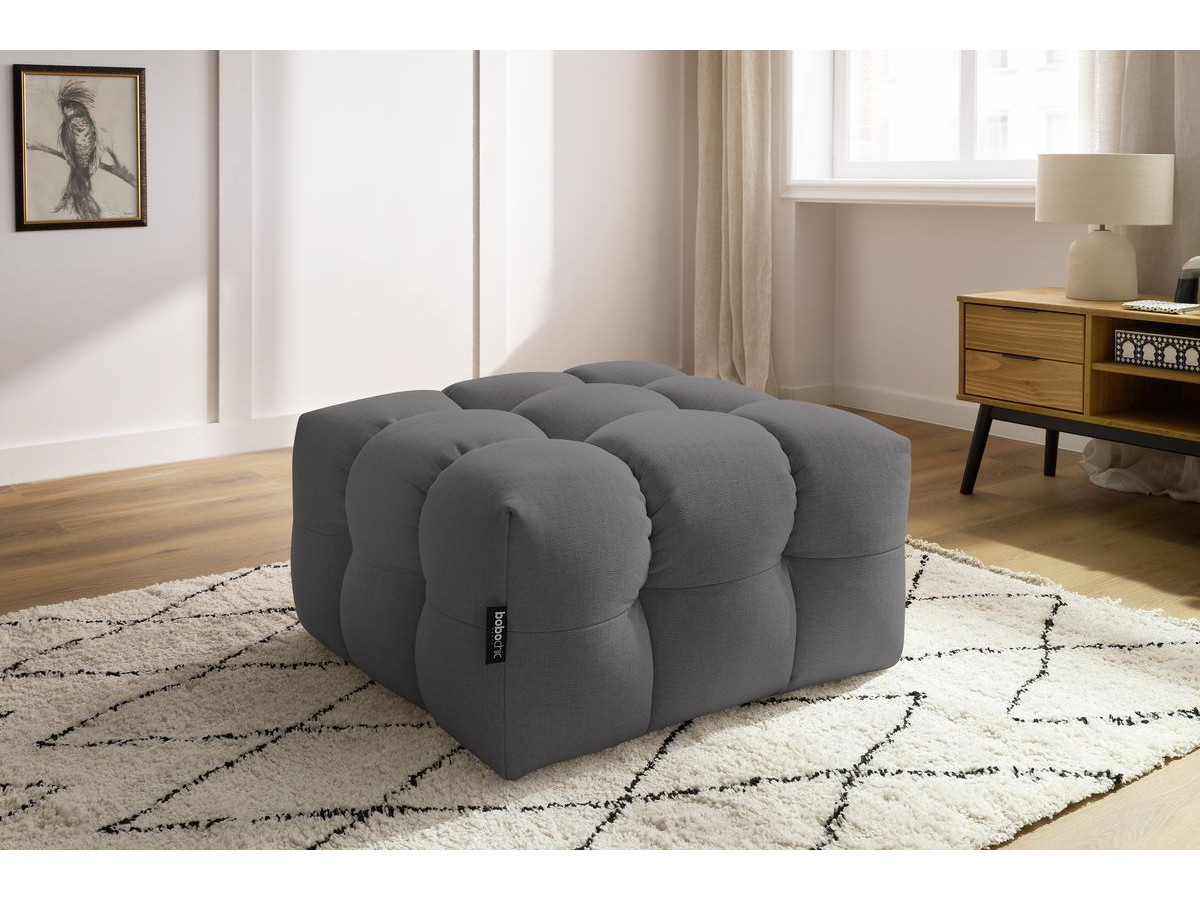 Bobochic Cloud Pouf Stoff Dunkelgrau