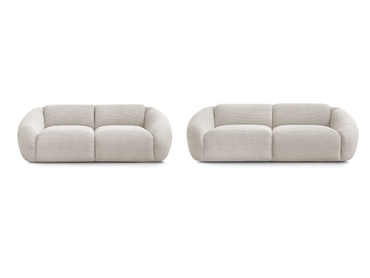 Bobochic Tina Sofa 5-Sitzer Cordsamt Beige