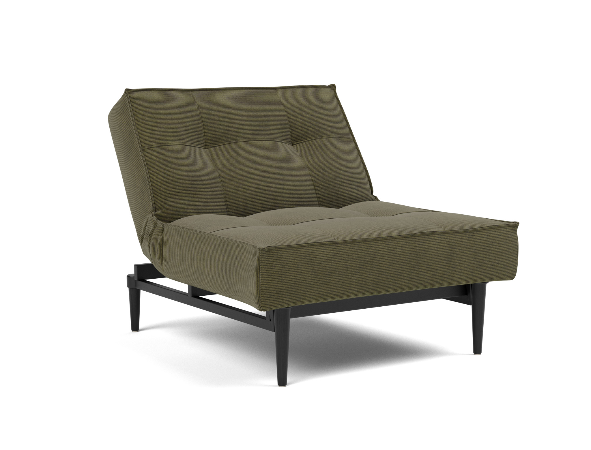 Sessel Splitback Kord Cordufine 316-Pine-Green Beine Styletto Eiche schwarz