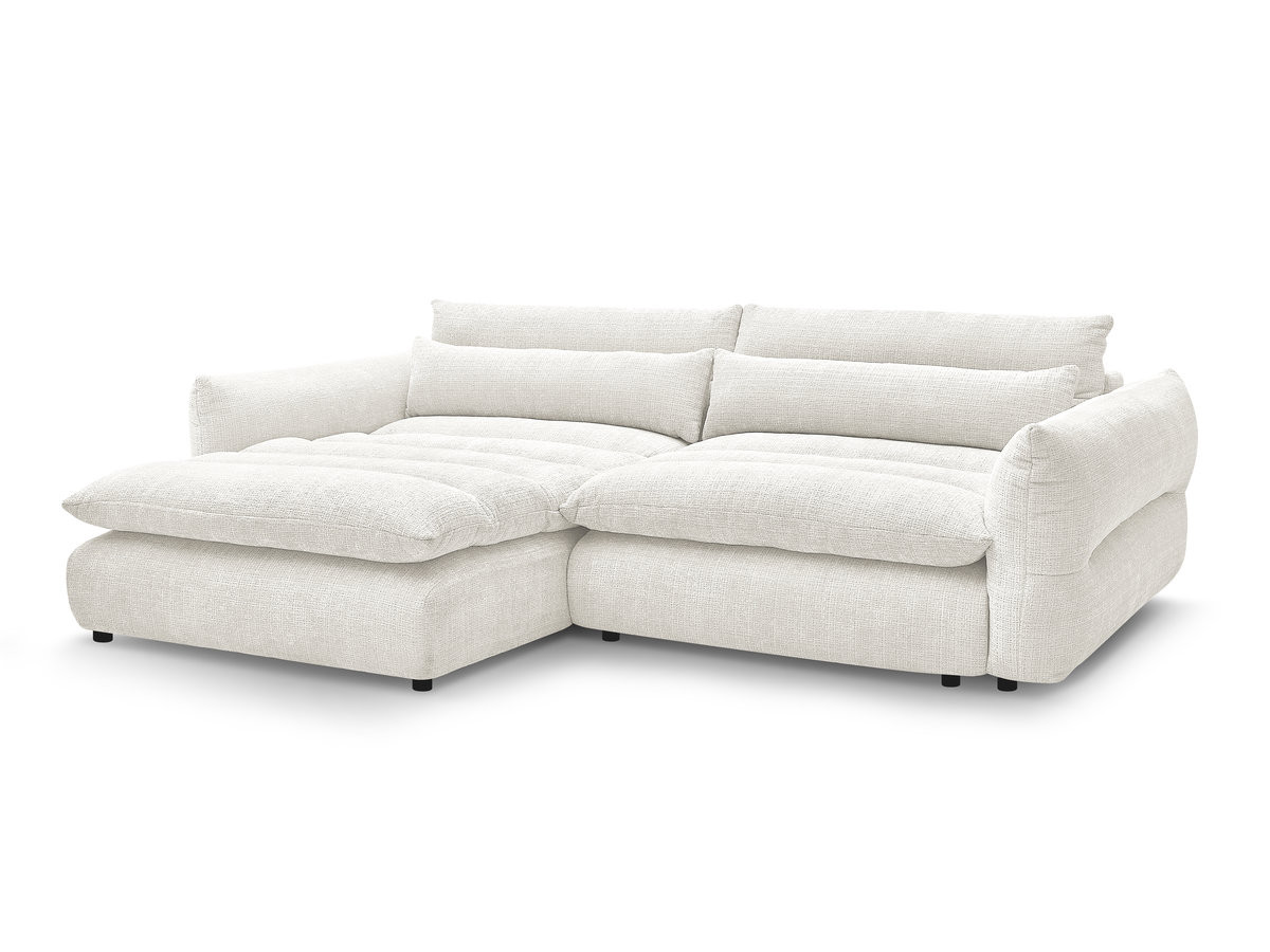 Bobochic Neil Ecksofa Strukturstoff Weiß Ecke links