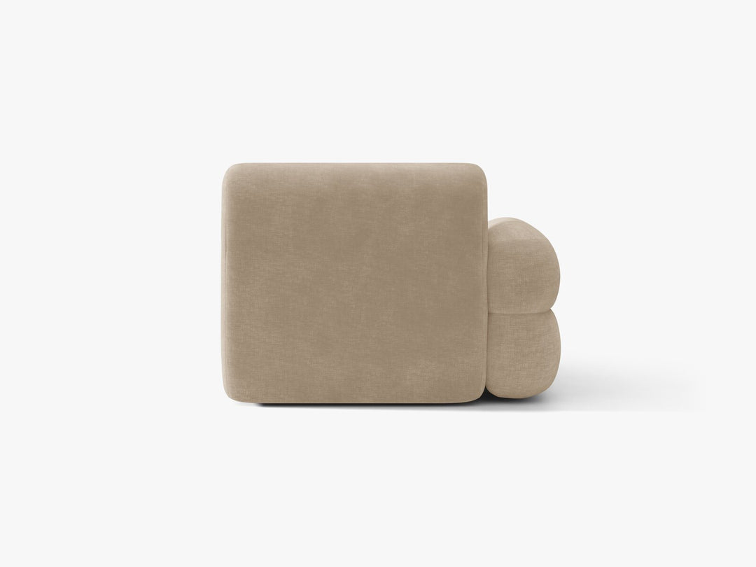 Micadoni Neo Chaiselongue Links Chenille Golden Dunkelbeige