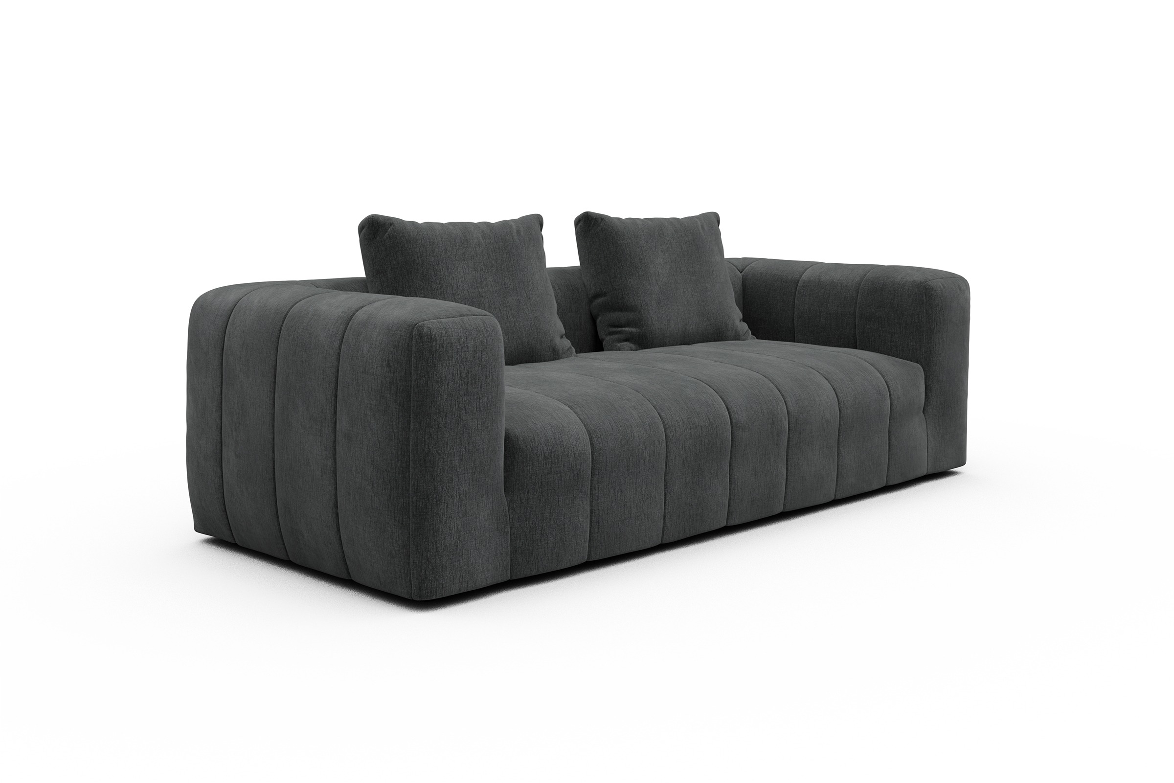 Sofa Hugo 3-Sitzer Smooth-Deep-Warm-Grey