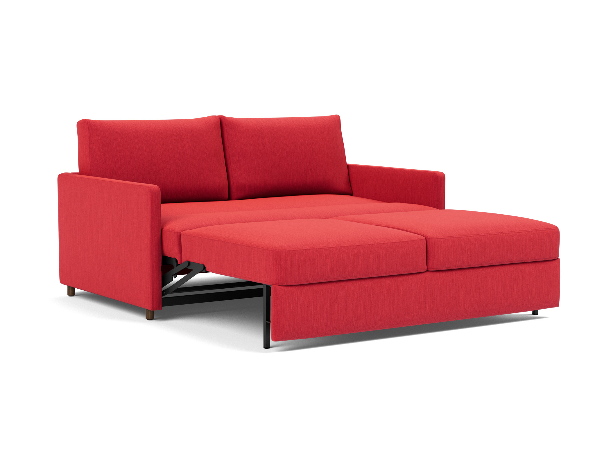 Schlafsofa Neah mit Slim-Armlehnen 160 Flachgewebe Elegance 511-Red