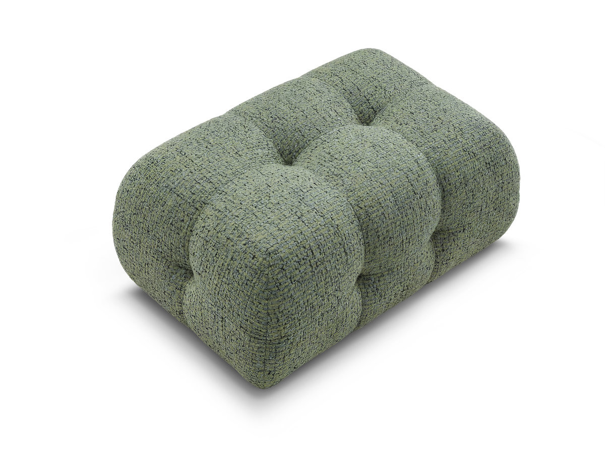 Bobochic Laura Pouf 98 × 62 cm Melange-Stoff Hellgrün