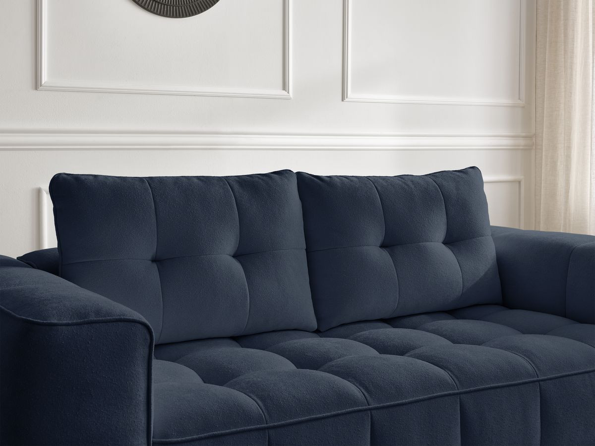 Bobochic Anis Sofa-Set 3- und 2-Sitzer Strukturstoff Blau