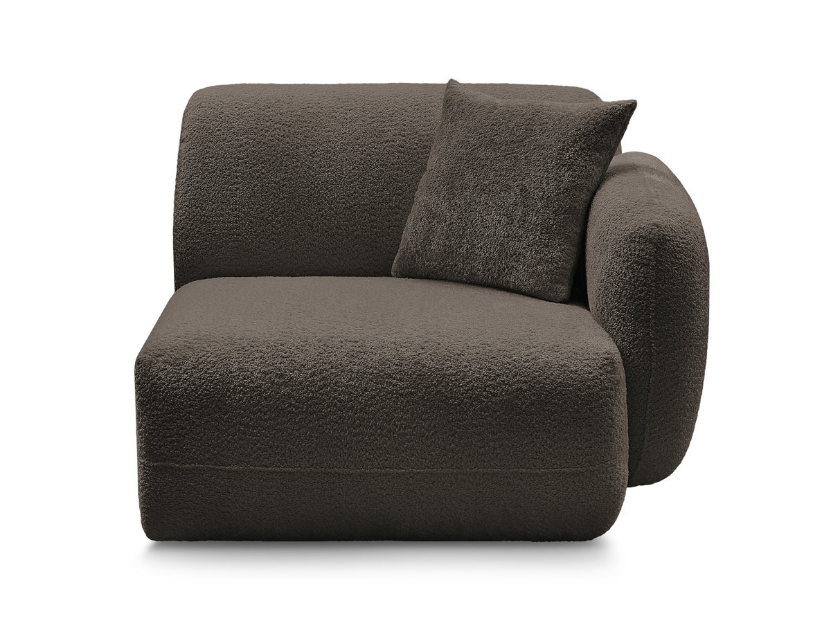 Bobochic Anda Sofamodul 1-Sitzer 104 × 103 cm Chenille Braun Ecke rechts