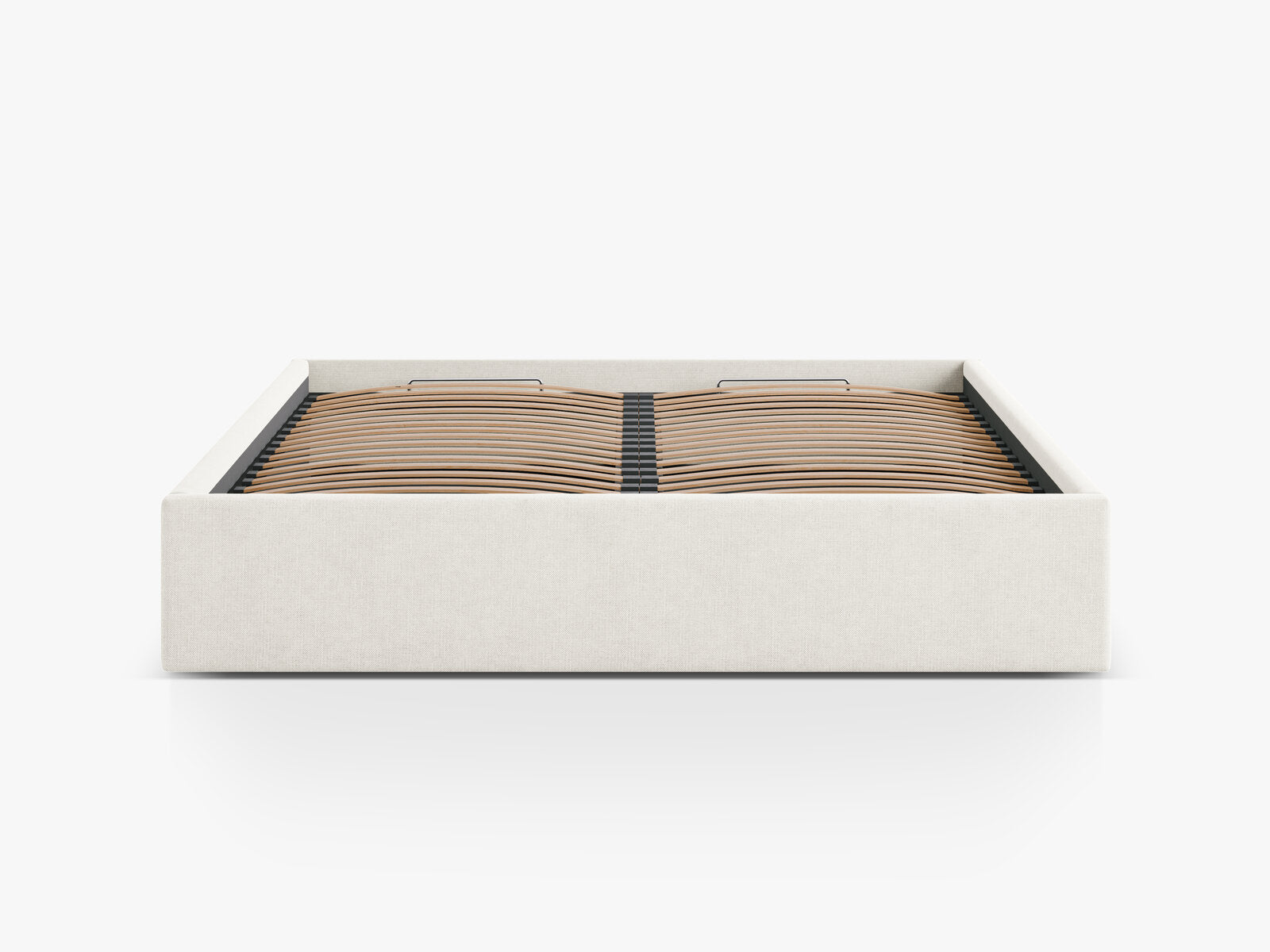 Micadoni Bett Susan Strukturierter Stoff Helles Beige 160x200