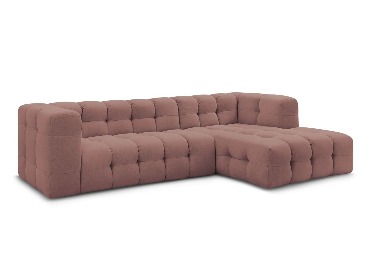 Bobochic Cloud Ecksofa 288 × 184 cm Stoff Rosa Ecke rechts