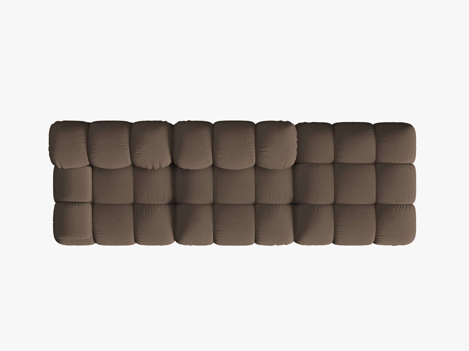 Micadoni Modulares Sofa Bellis 4-Sitzer Rechts 3D-Stoff Sonic Braun