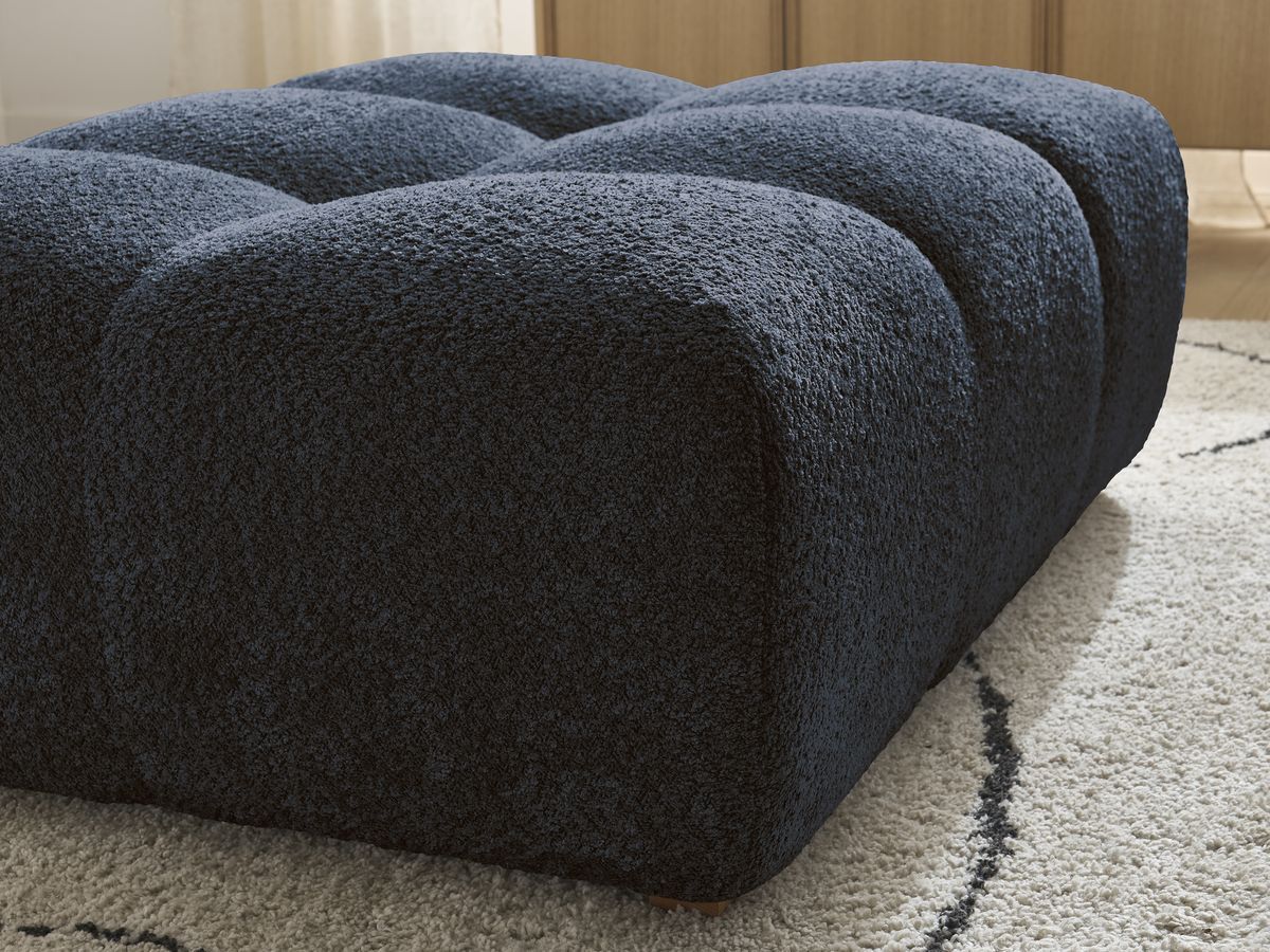 Bobochic Anakin Pouf Bouclé-Stoff Dunkelblau