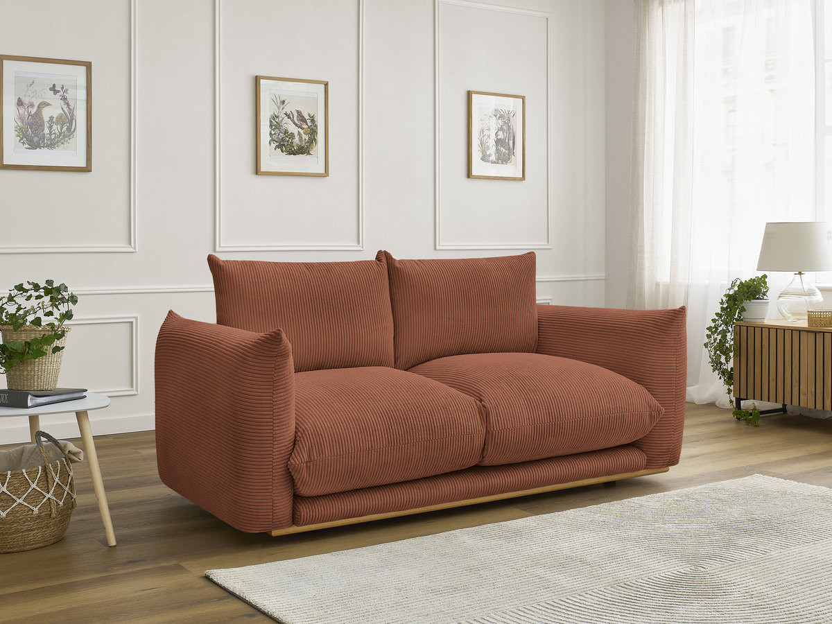 Bobochic Ernest Sofa 2-Sitzer Cordsamt Orange