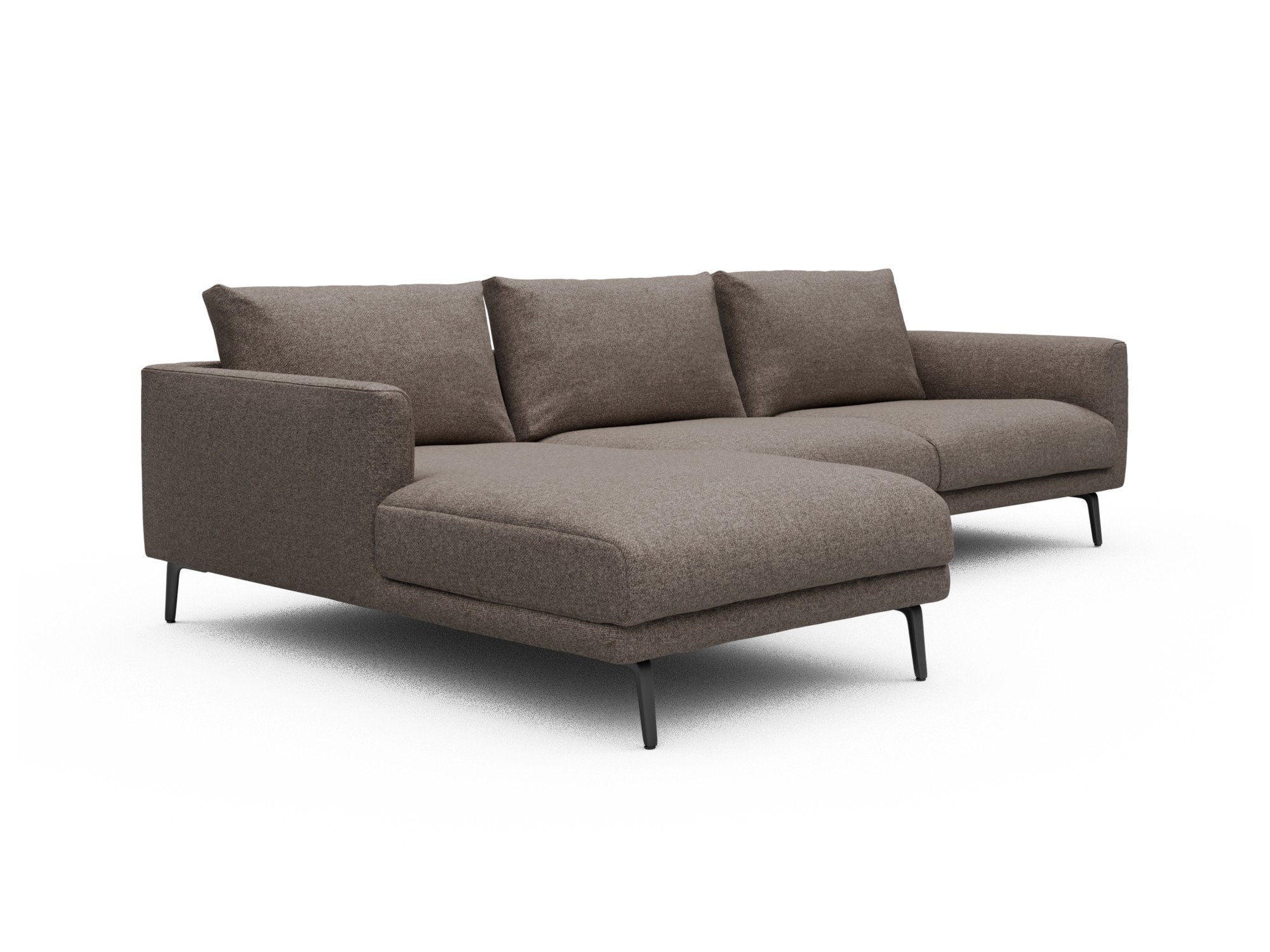 Skandi Home Ecksofa Karl Chaiselongue links mit 2,5-Sitzer Sama-Stone moebelfaktor