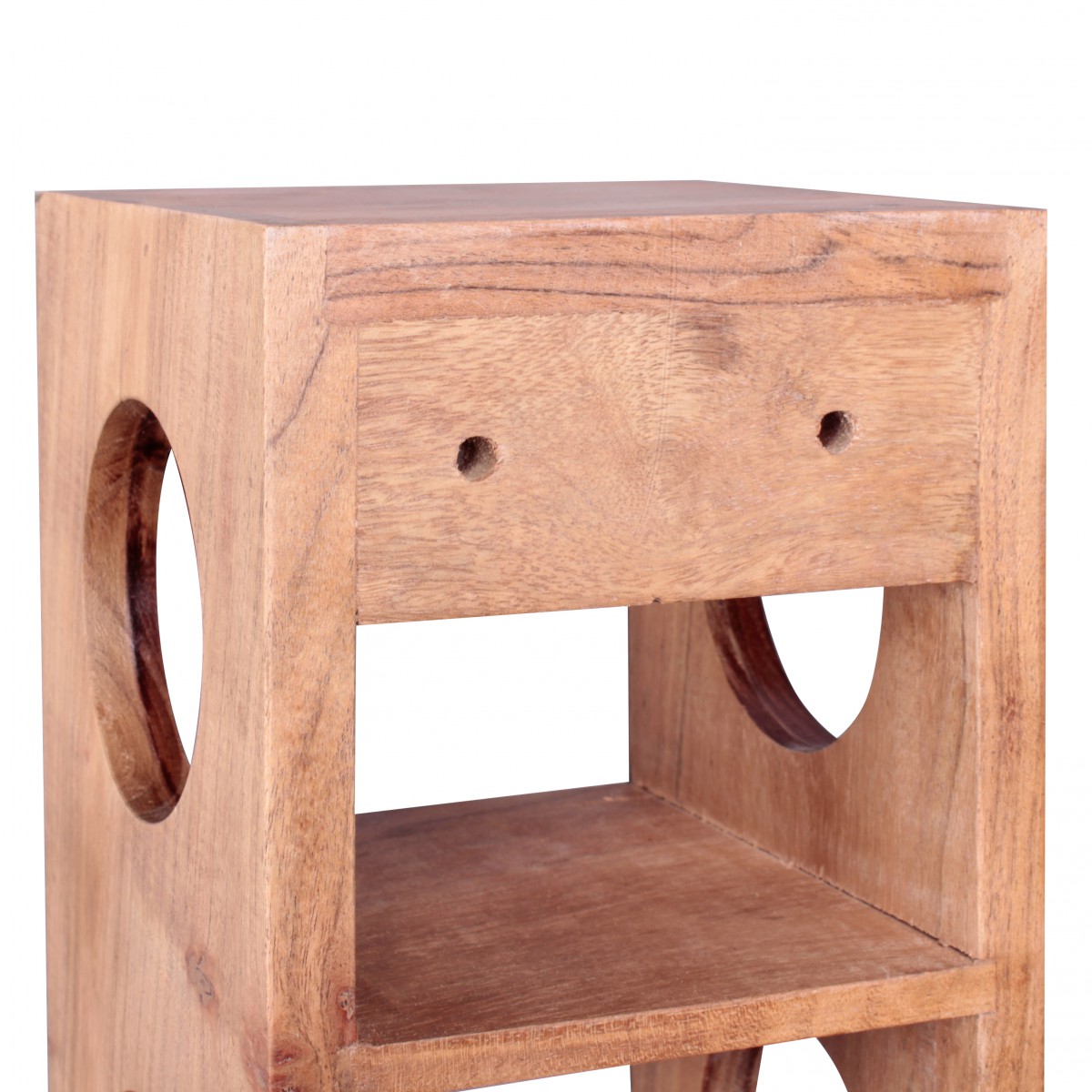 Standregal Aalvik Massivholz Akazie 15 × 15 × 70 cm