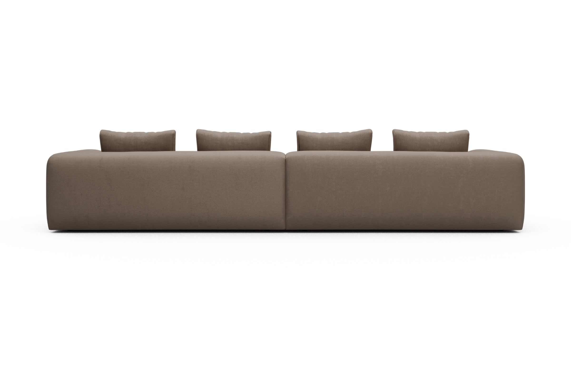 Sofa Modulares XXL Sofa Fred 5-Sitzer Cordufine-Biege