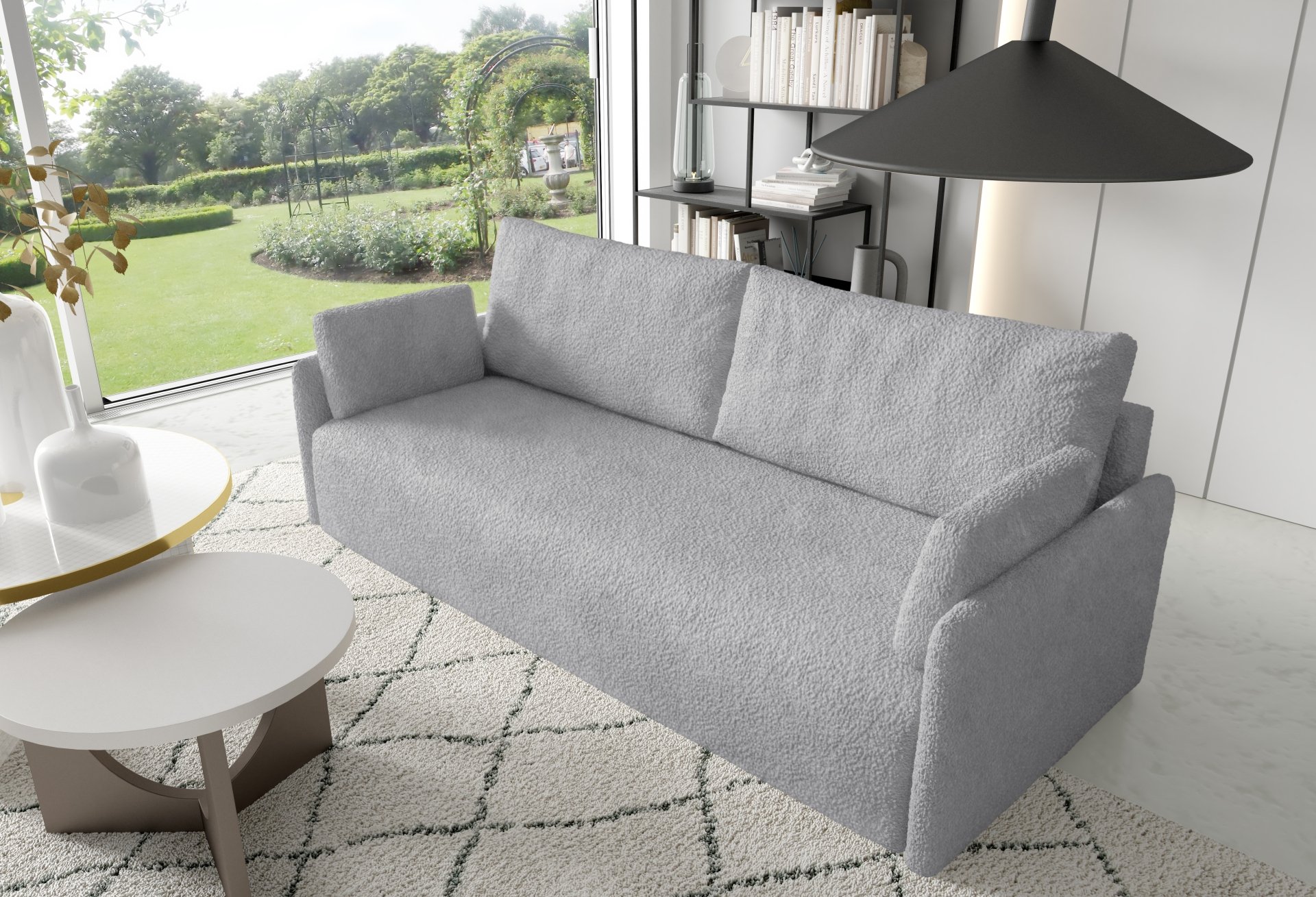 Mino 3-Sitzer Abriamo Bouclé Schlafsofa