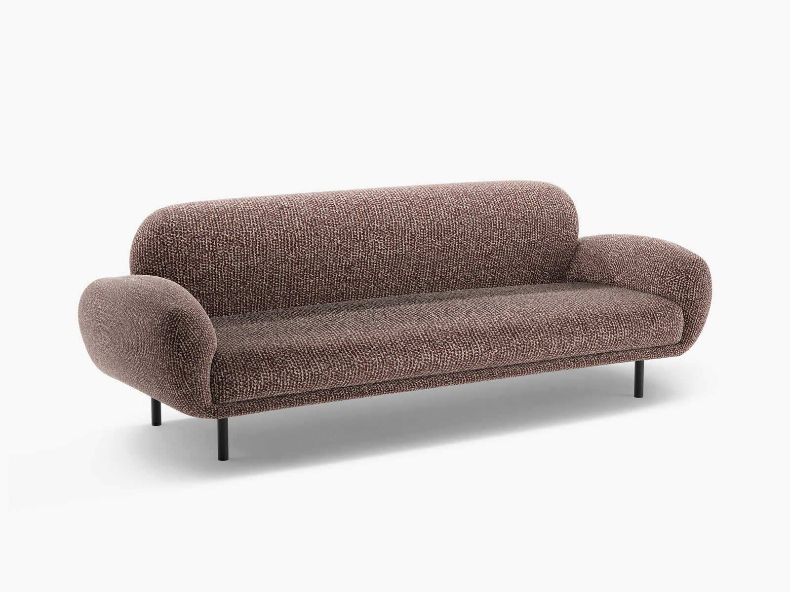 Micadoni Sofa Poppy 3-Sitzer Chenille Silencio Braun