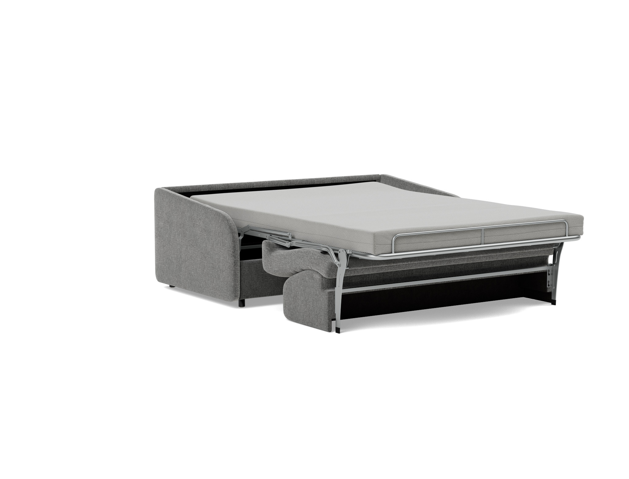 Schlafsofa Eivor mit Memory-Matratze 140 Strukturierter Stoff Twist 563-Charcoal