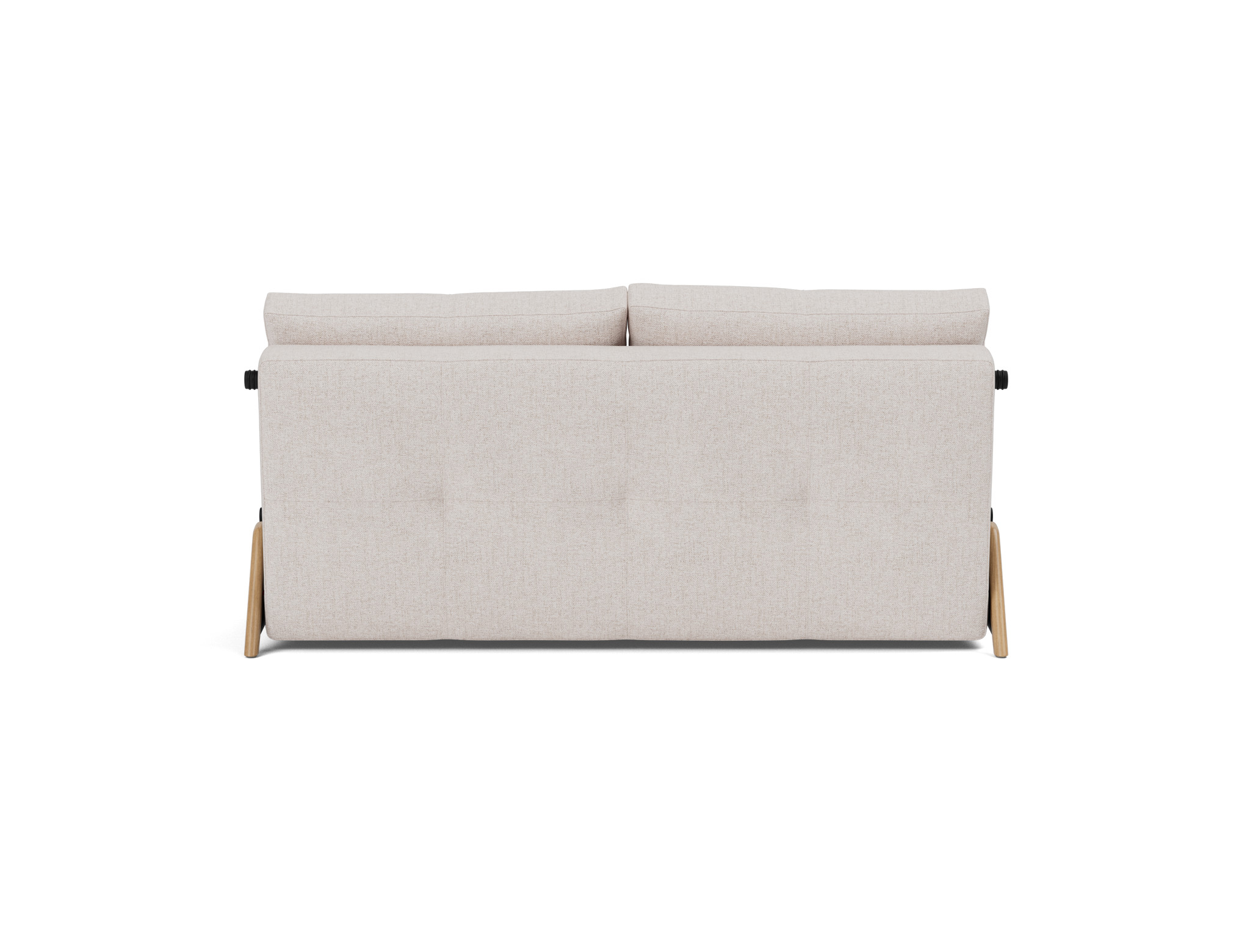 Schlafsofa Cubed 160 Strukturierter Stoff Weda 300-Weda-Sand Beine Eiche