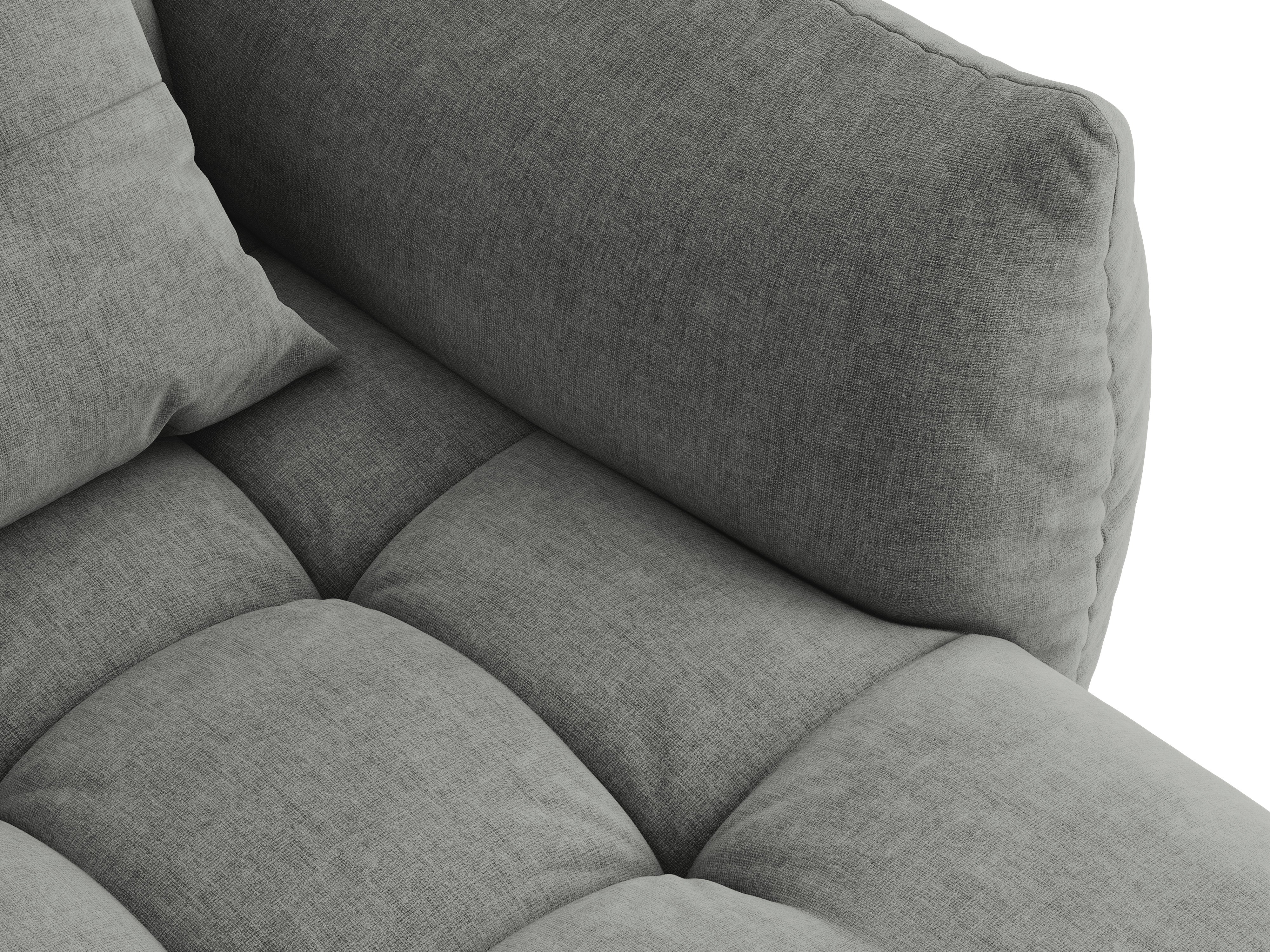 Micadoni Bloom Ecksofa 6-Sitzer Rechts Strukturierter Stoff Wind Dunkelgrau