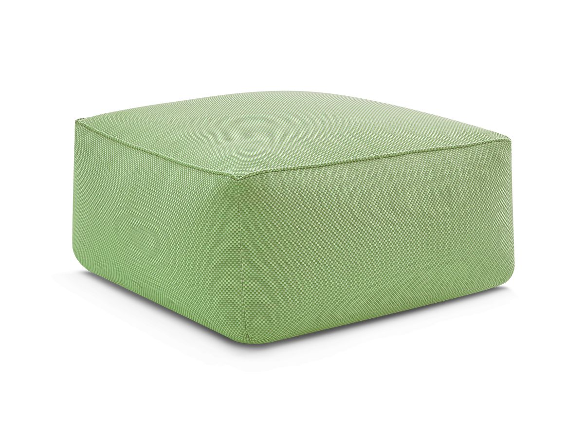 Bobochic Riviera Pouf 80 × 80 cm Melange-Stoff Grün