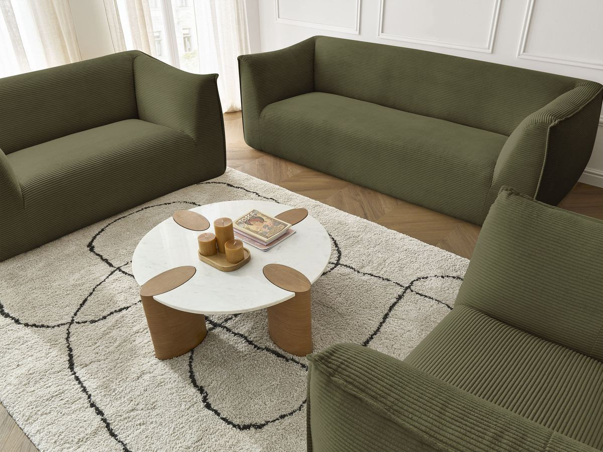 Bobochic Giorgia Sofa 5-Sitzer 534 × 100 cm Cordsamt Grün