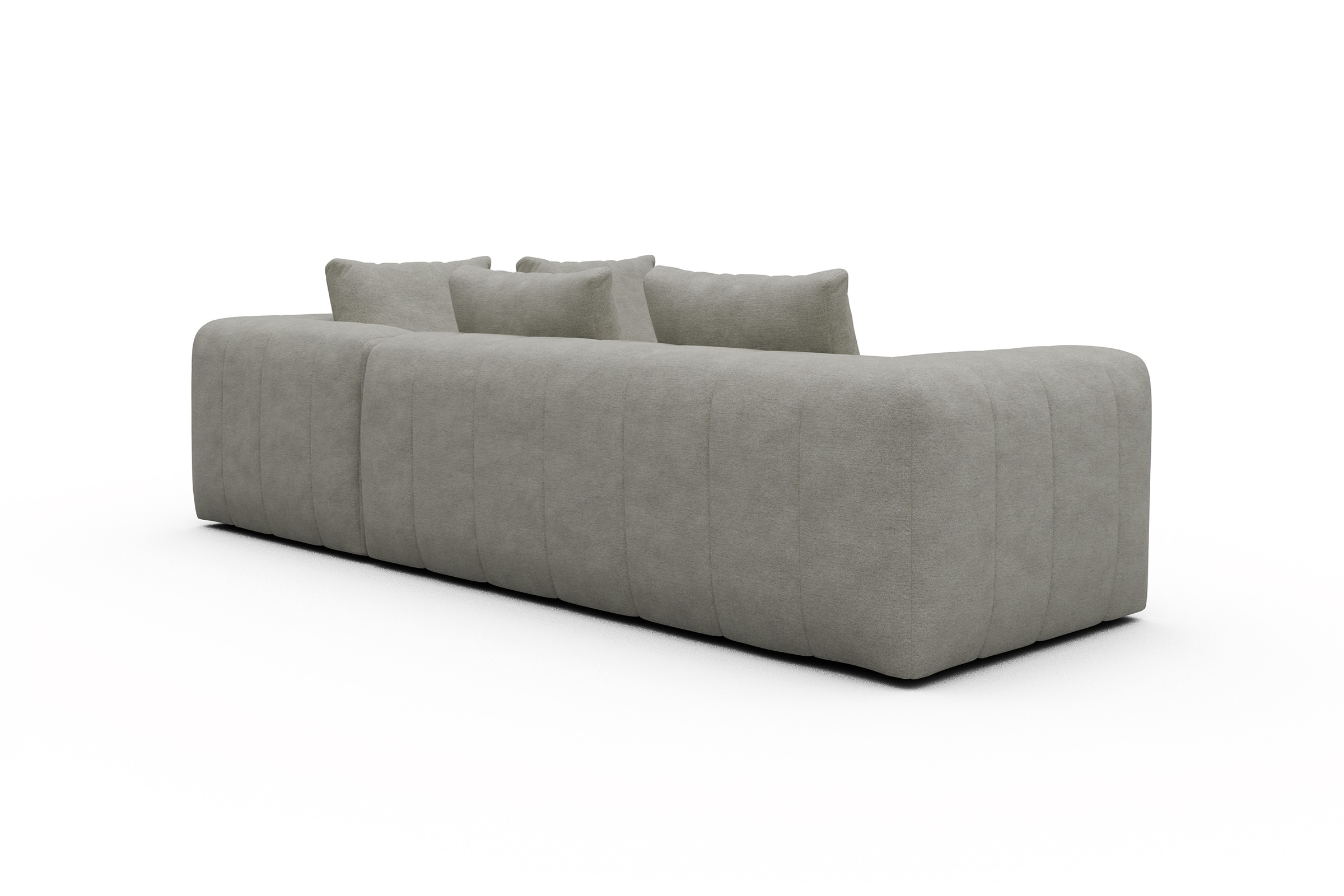 Ecksofa Hugo 2x 2,5-Sitzer Armlehne links Carreno-Moon-Stone-White