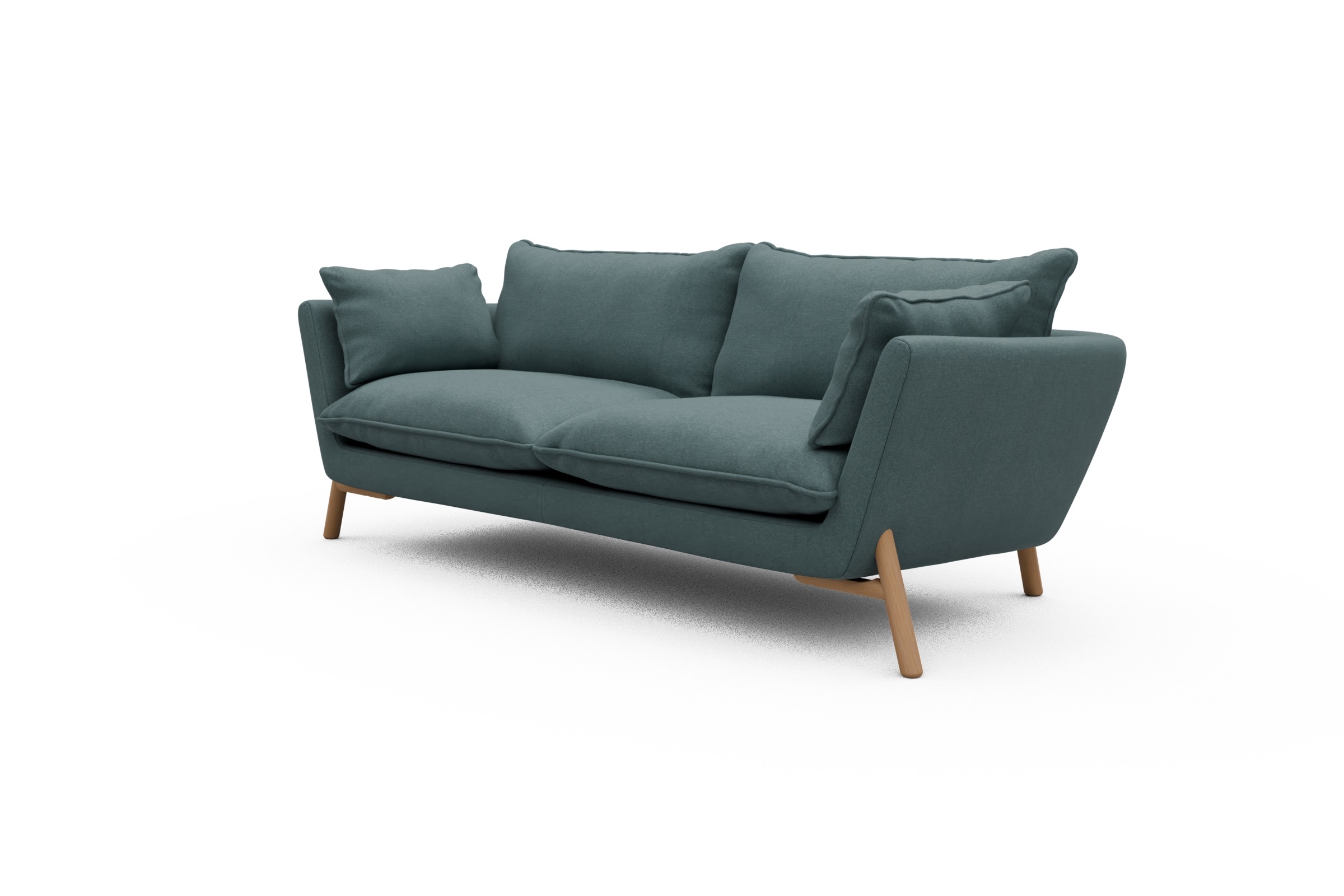 Sofa Emil PREMIUM 3-Sitzer Beinfarbe Eiche Natur Satya-Niagara