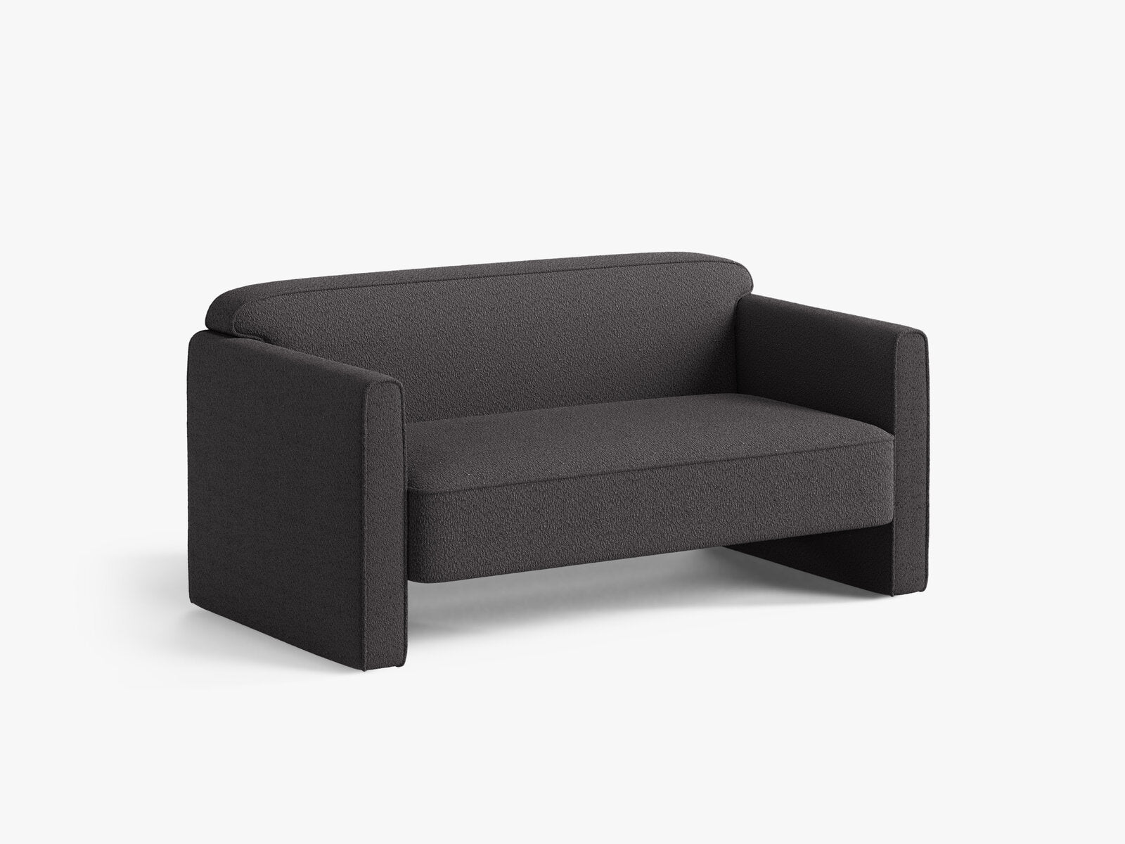 Micadoni Sofa Abby 2-Sitzer Boucle Coral Graphit