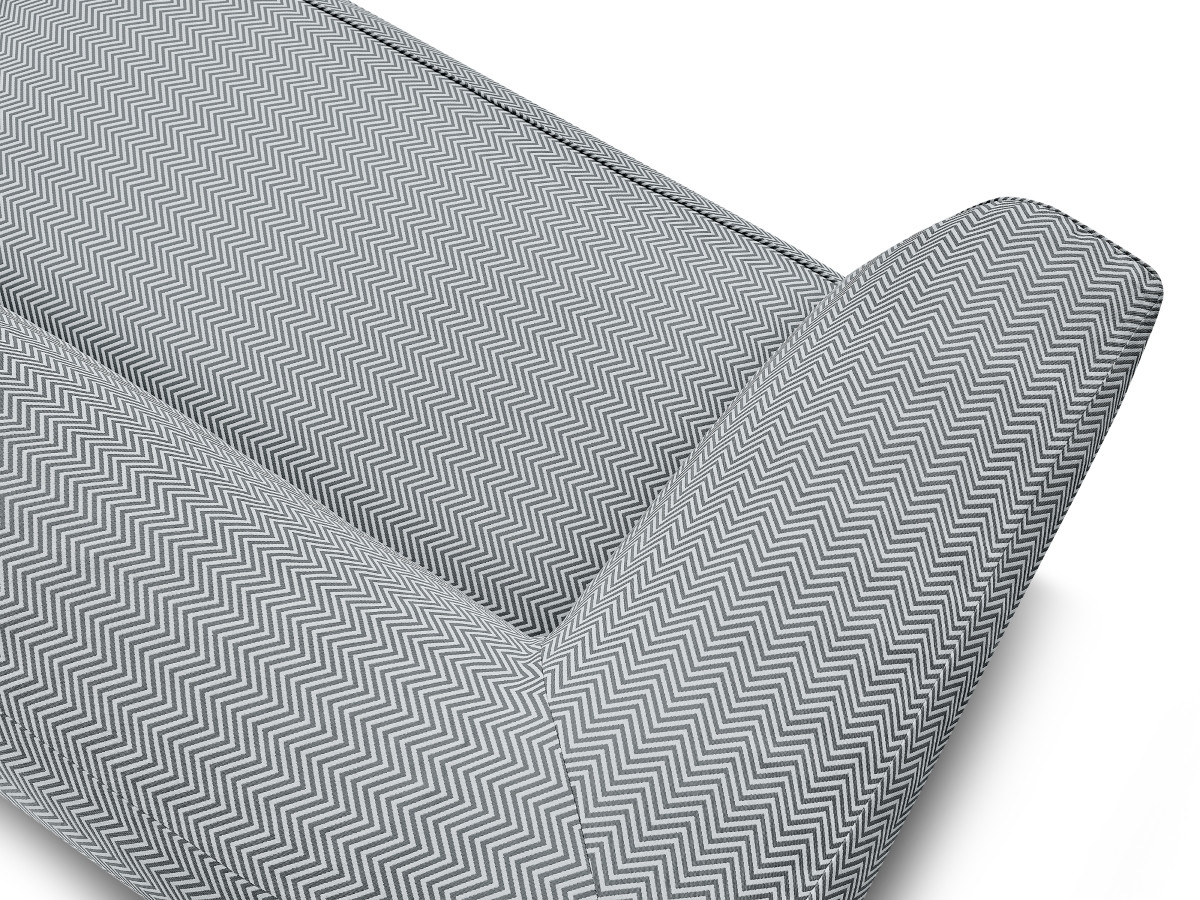 Bobochic Nour Gartensofa 2-Sitzer Stoff Schwarz