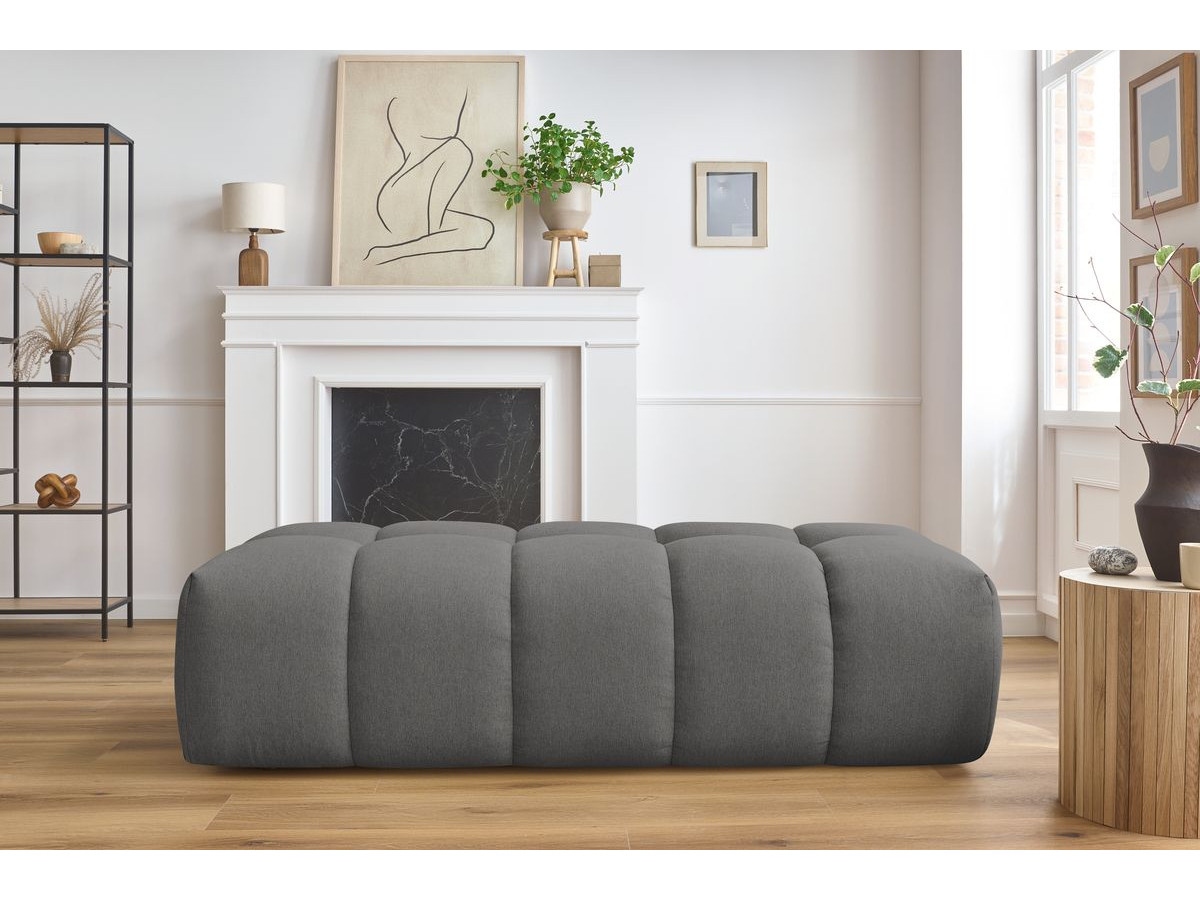 Bobochic Mont-blanc Pouf Melange-Stoff Dunkelgrau
