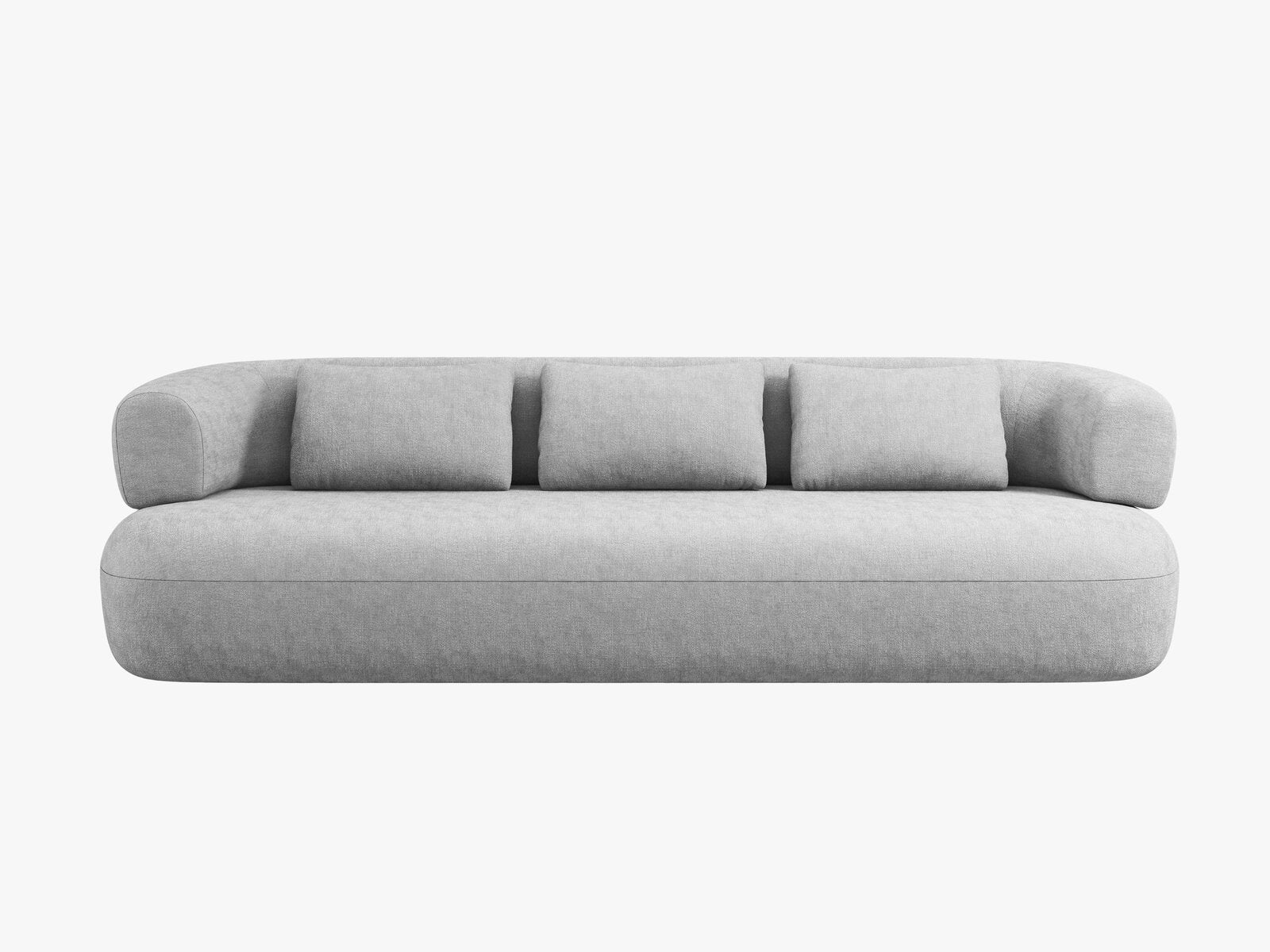 Micadoni Sofa Jenny 4-Sitzer Chenille Perfect Harmony Silber