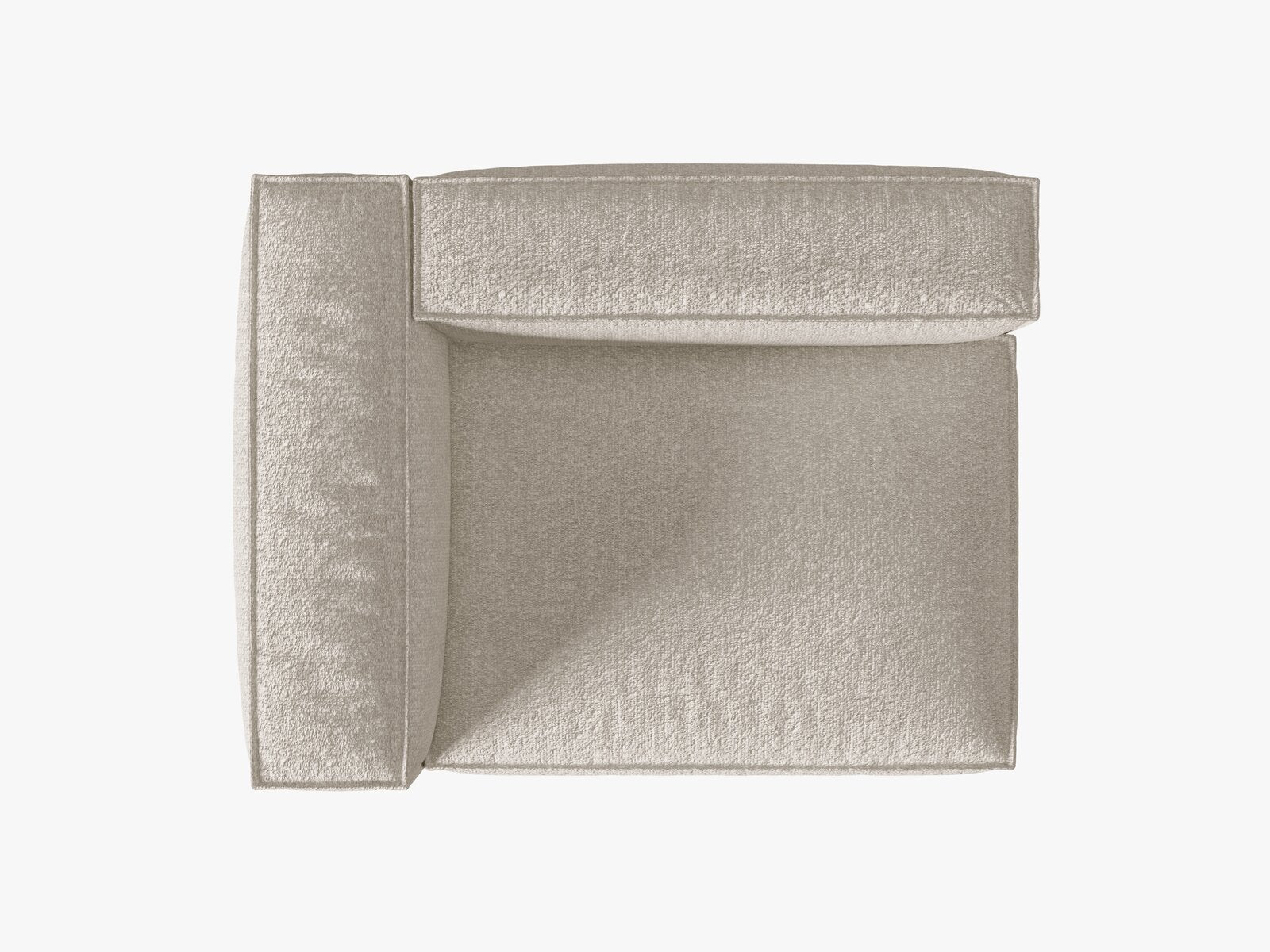 Micadoni Eckmodul Nuria 2-Sitzer Links Boucle Beige