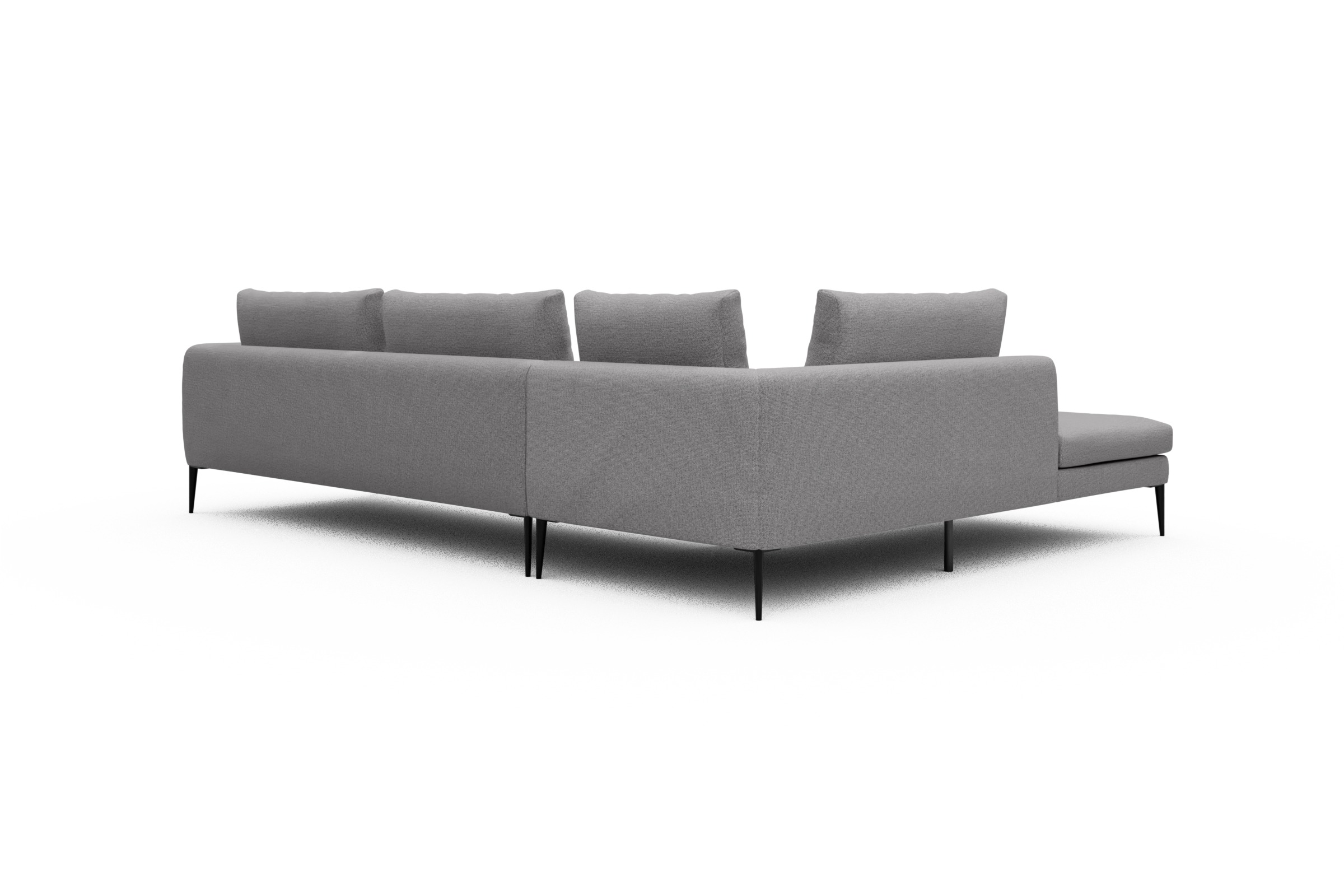 Ecksofa Paul Relax-Ecke rechts mit 3-Sitzer Sama-Grey