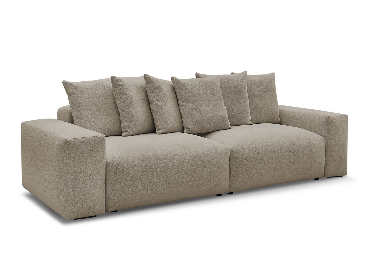 Bobochic Voltaire Sofa 4-Sitzer 320 × 124 cm Melange-Stoff Taupe