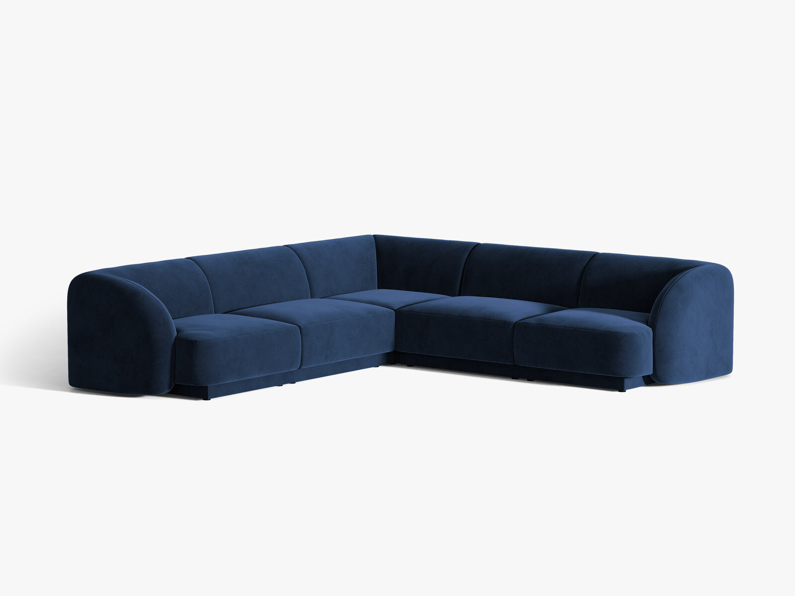 Micadoni 5-Sitzer Symmetrisches Ecksofa Miley Samt Bluvel Königsblau