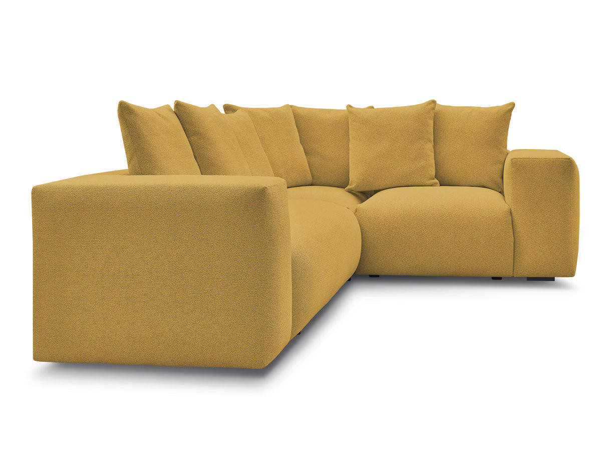 Bobochic Voltaire Ecksofa 268 × 214 cm Melange-Stoff Gelb Ecke rechts