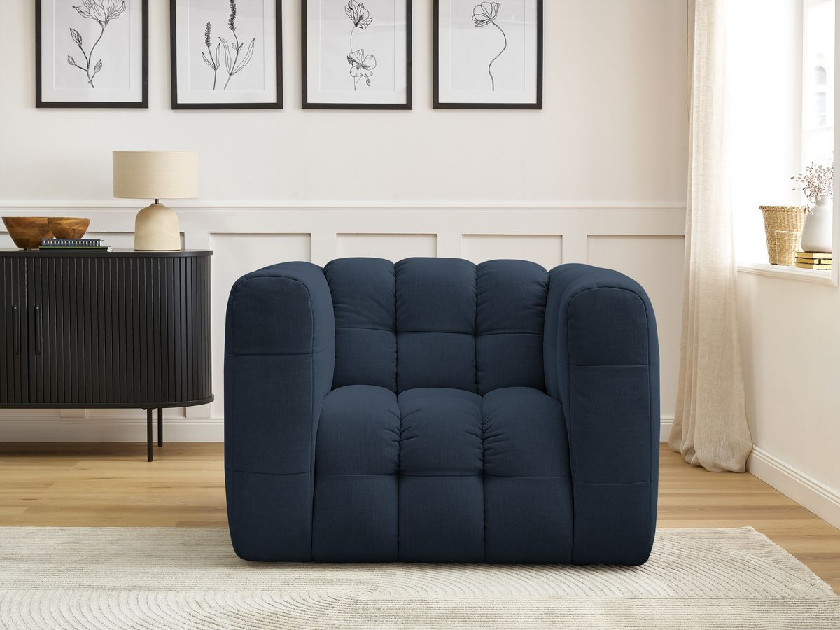 Bobochic Ulysse Sessel Stoff Dunkelblau